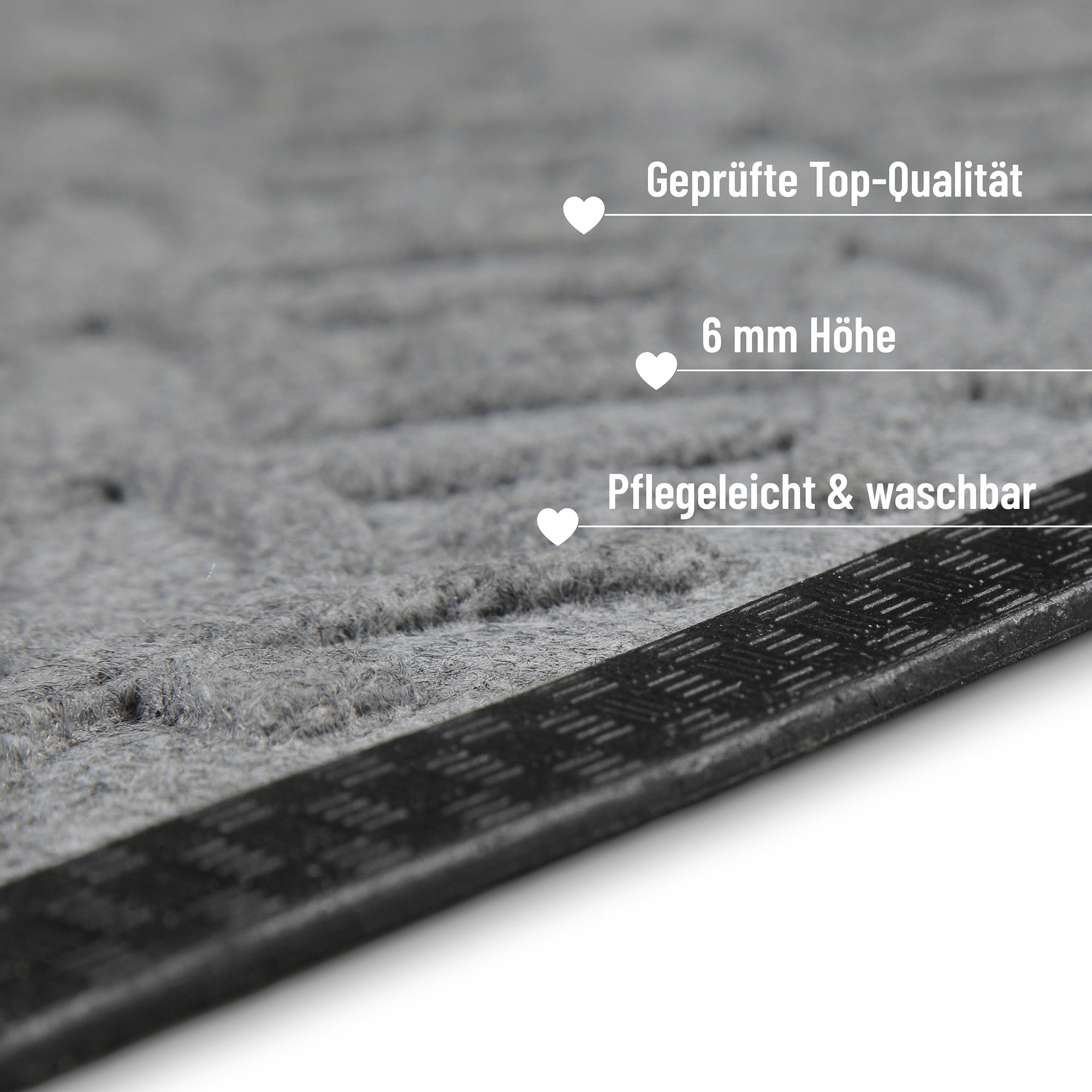 Wecon home Fußmatte »Midnight Mosaic«, rechteckig, 4 mm Höhe, pflegeleicht, rutschfest, Ornamente, Innen & Außen, Schmutzfangmatte