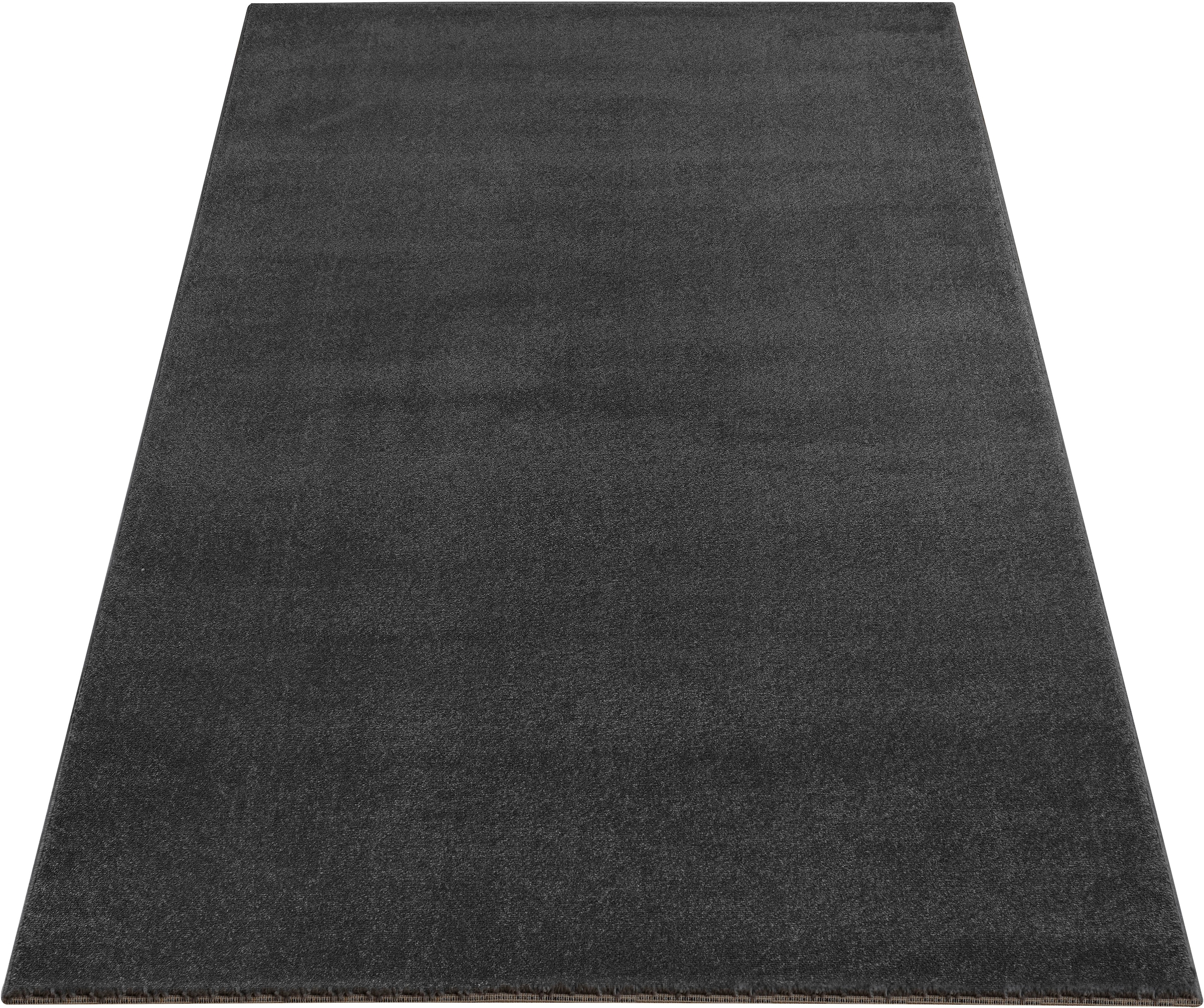 my home Teppich »Kurzflor-Webteppich GRANADA 4800, uni Soft Touch«, rechteckig, 20 mm Höhe, leichter Glanz, auch in rund, Wohnzimmer, Schlafzimmer, Kinderzimmer