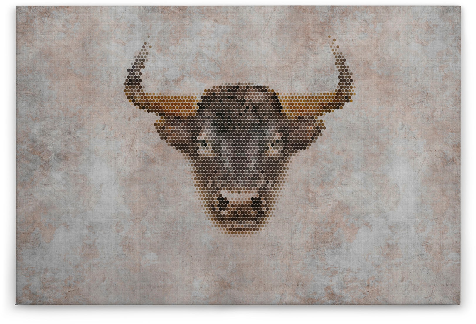 A.S. Création Leinwandbild »big three«, Kunst-Tiere-Kinder, (1 St.), Keilrahmen Bild Betonoptik Tiere Leinwand-Bild Wohnzimmer modern Wand
