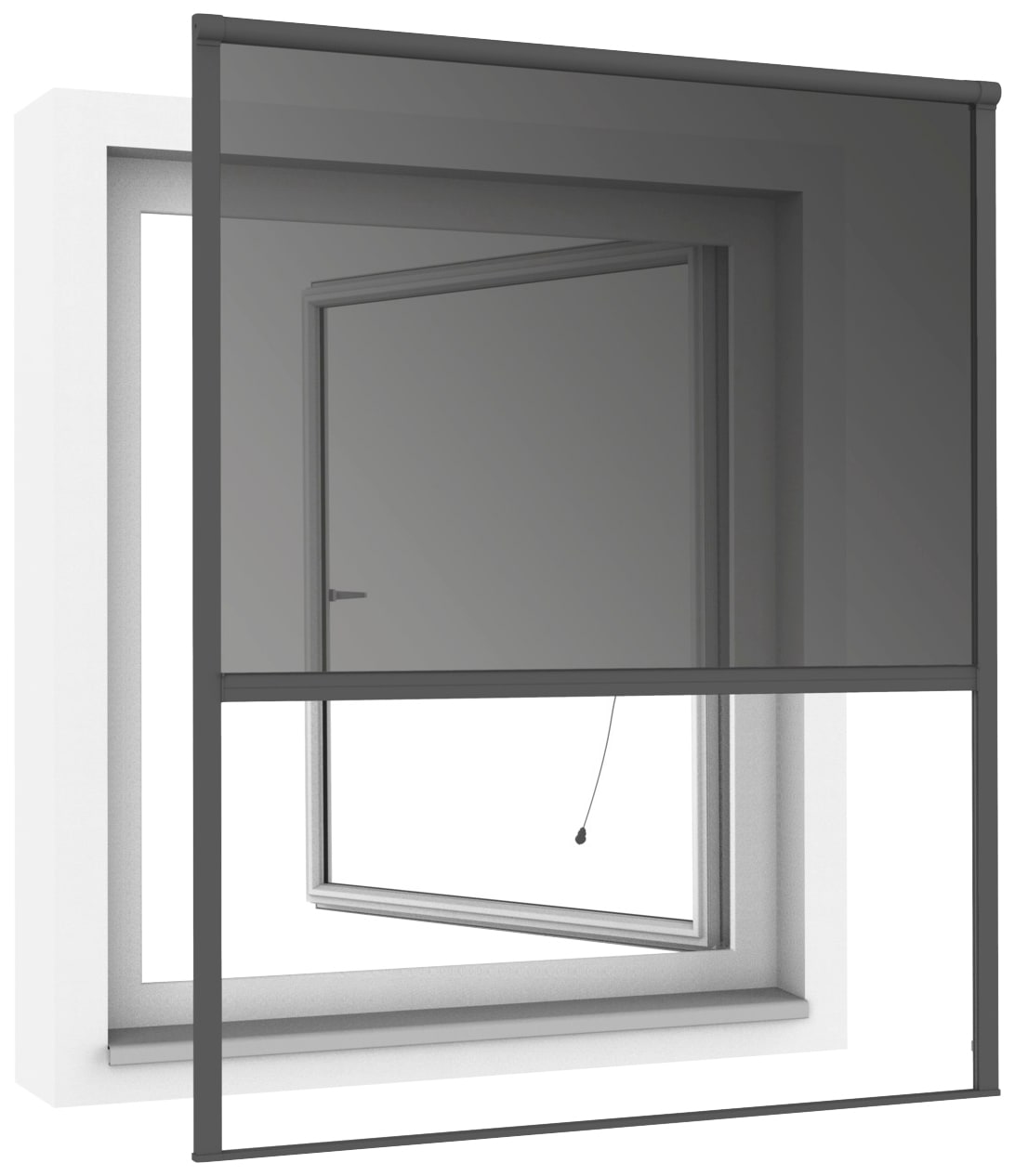 Windhager Insektenschutzrollo, transparent, Insektenschutz-Hitzeschutz, BxH: 100x160 cm