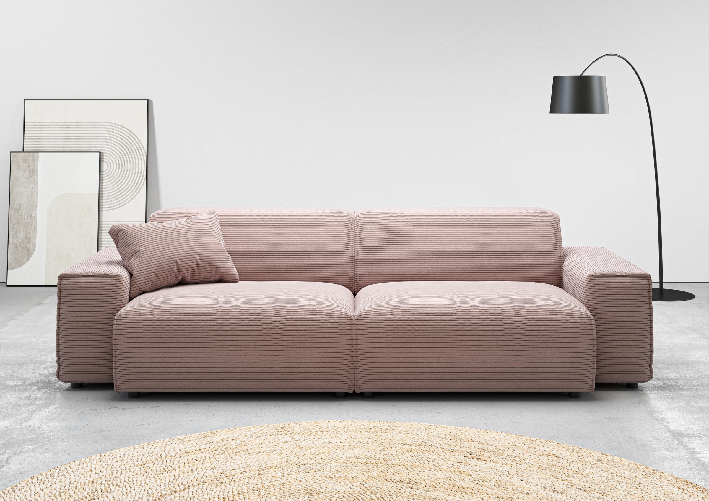 andas Big-Sofa »Glimminge  auch in Breitcord, Feincord + Easy care-Bezug,«, besondere Kedernähte Zierkissen