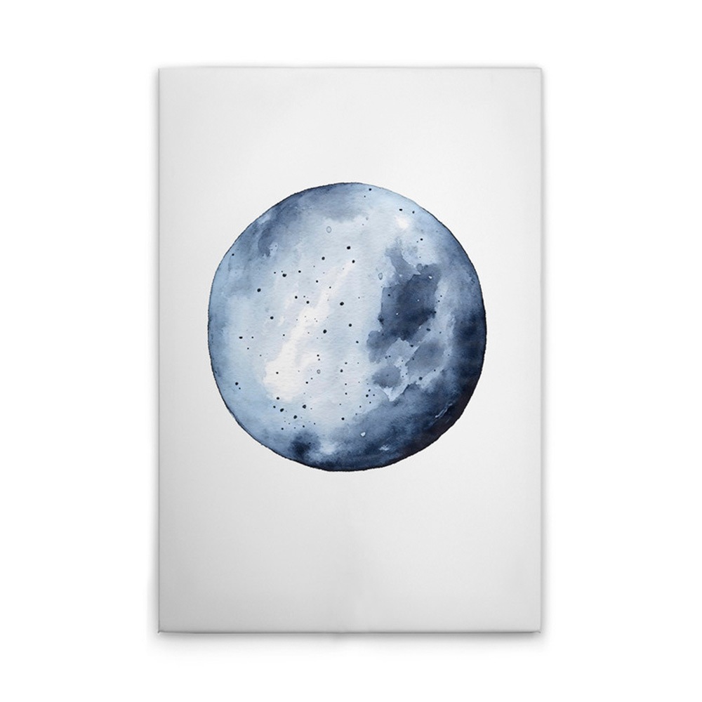 A.S. Création Leinwandbild »Blue Moon - Wandbild Weiß Blau Keilrahmen Kunst günstig online kaufen