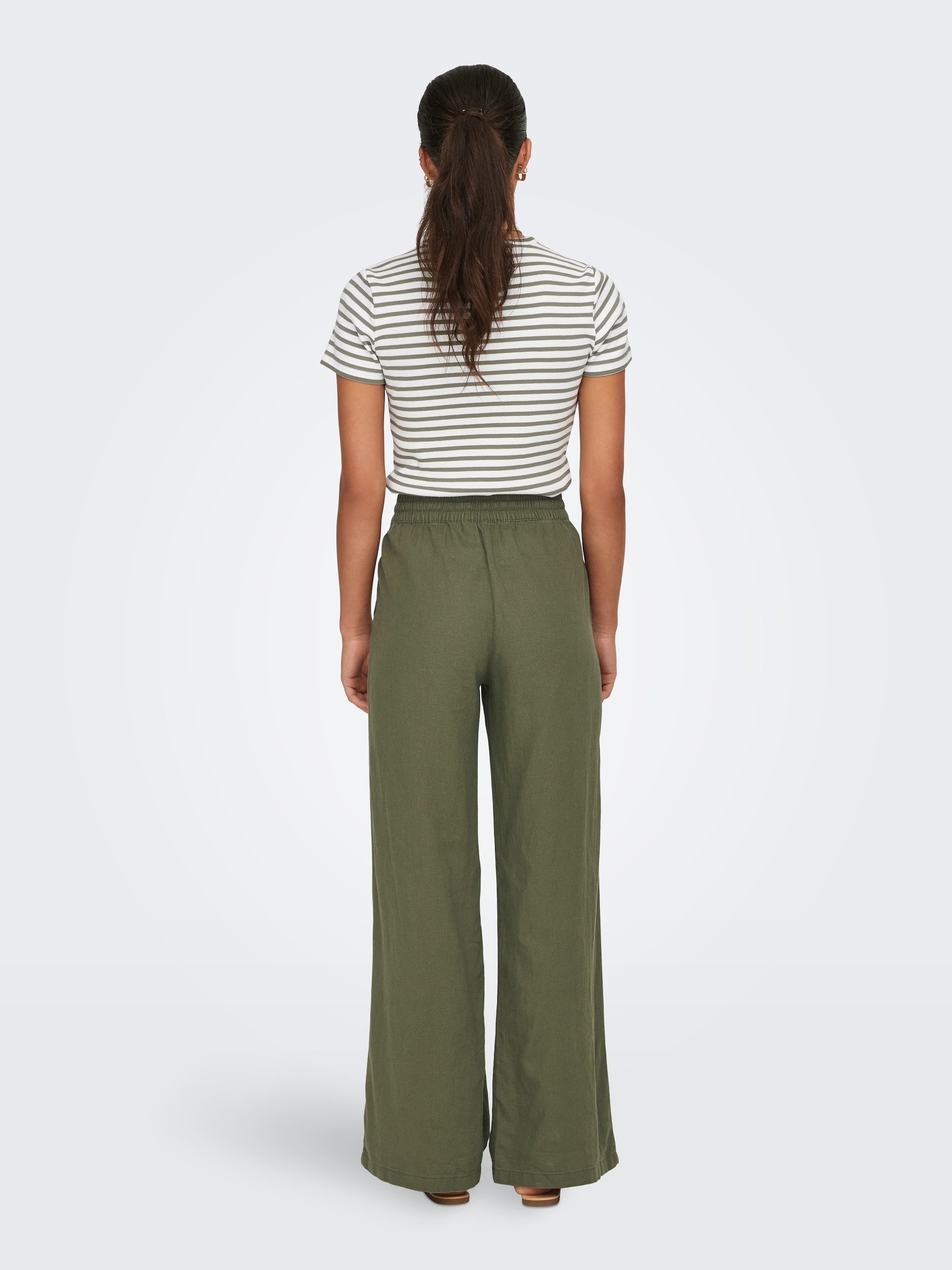 JDY »JDYSAY LINEN HW WIDE PANT WVN NOOS«  Sommerhose mit Leinen