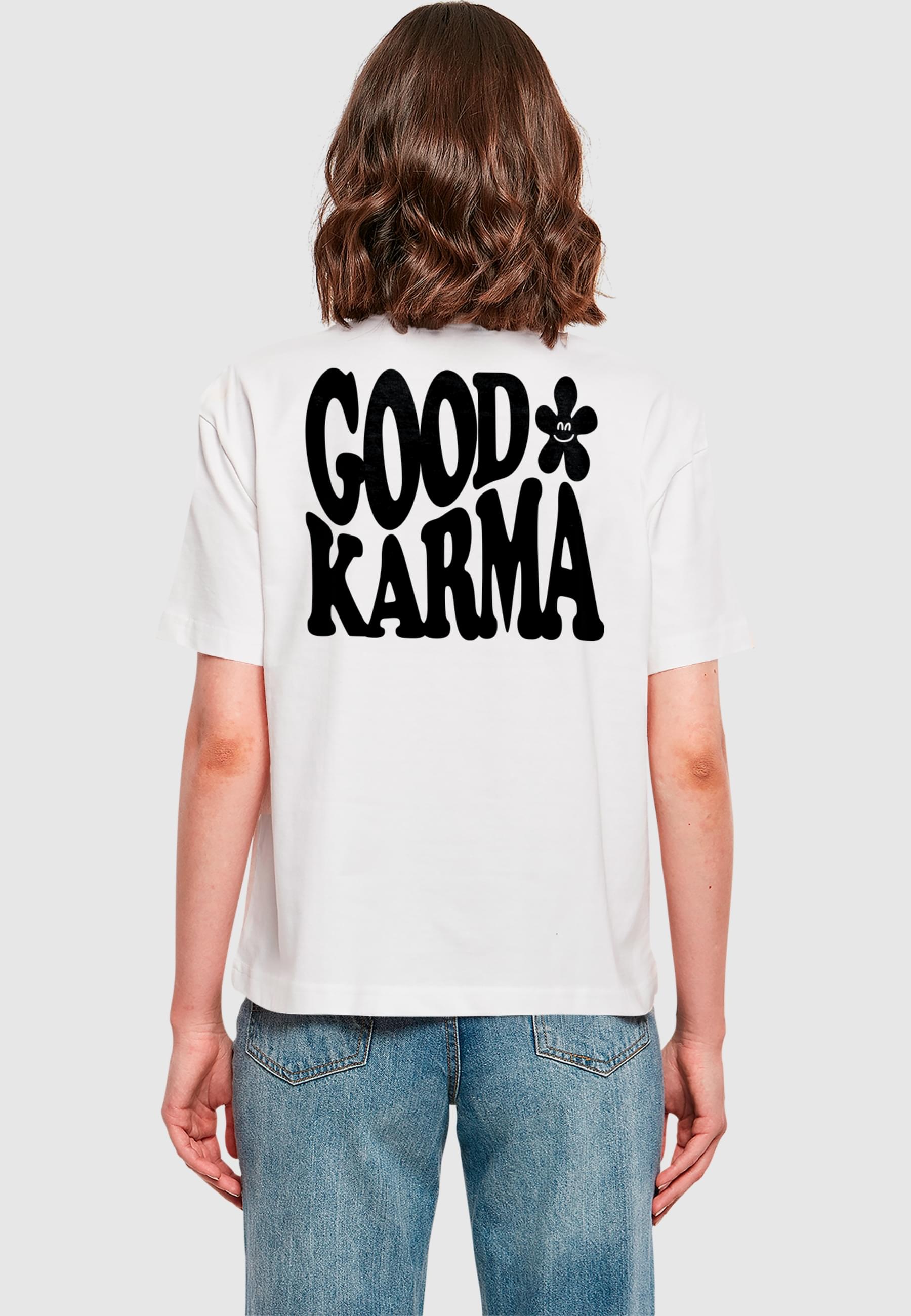 Miss Tee T-Shirt »Miss Tee Good Karma Happy Flower Tee« 1 Stk.