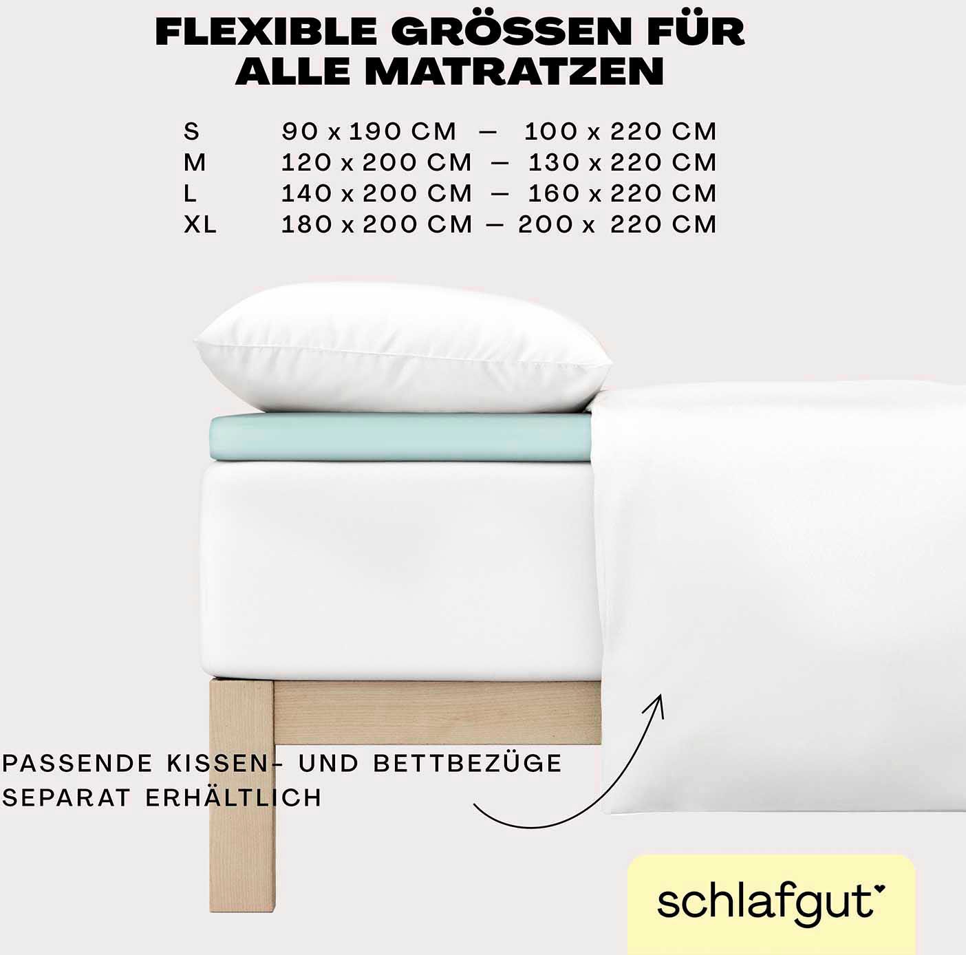 Schlafgut Spannbettlaken »EASY Jersey Elasthan Topper«, MADE IN GREEN by OEKO-TEX®