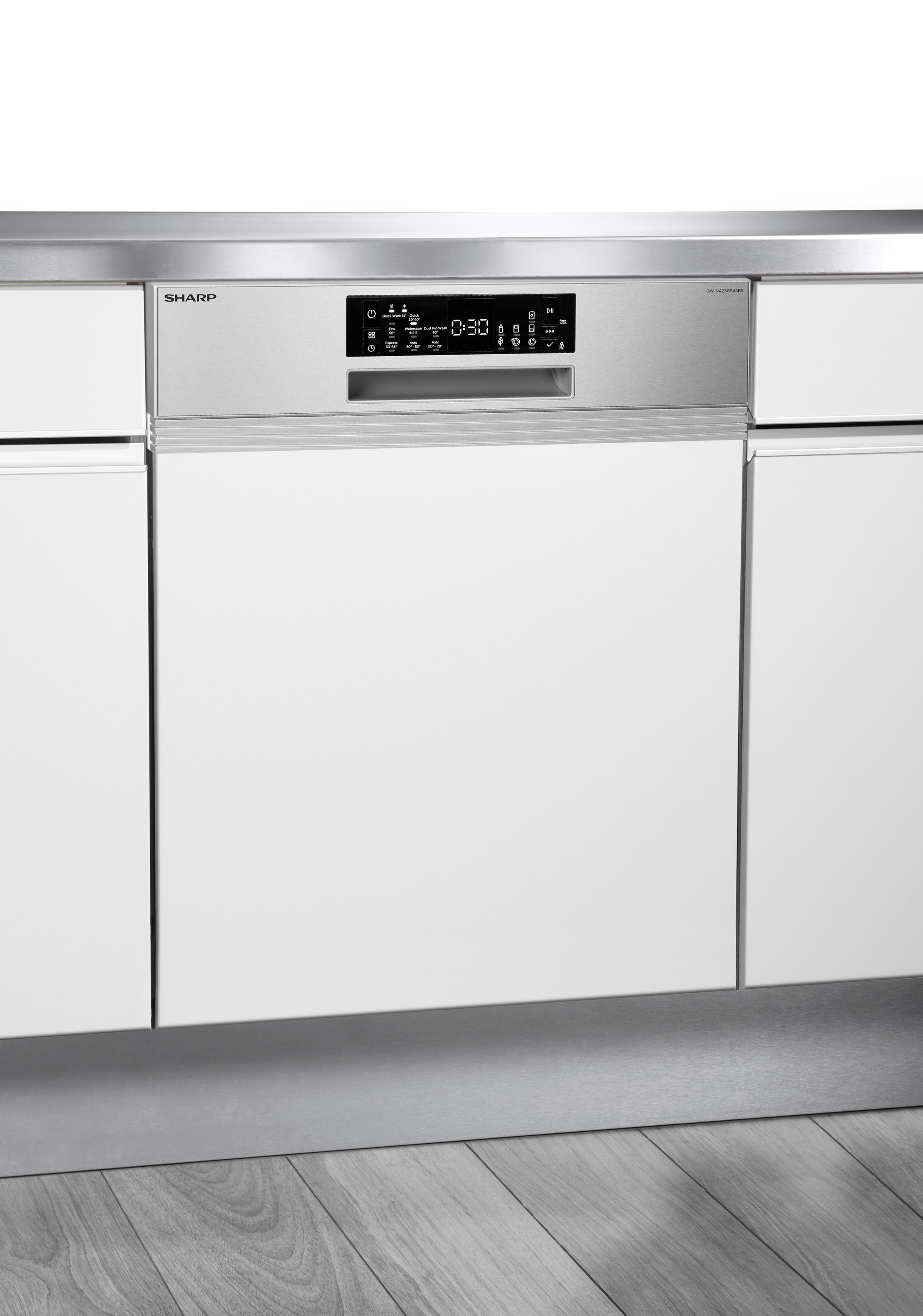 Sharp teilintegrierbarer Geschirrspüler »QW-NA25GS44BS-DE«, 14 Maßgedecke