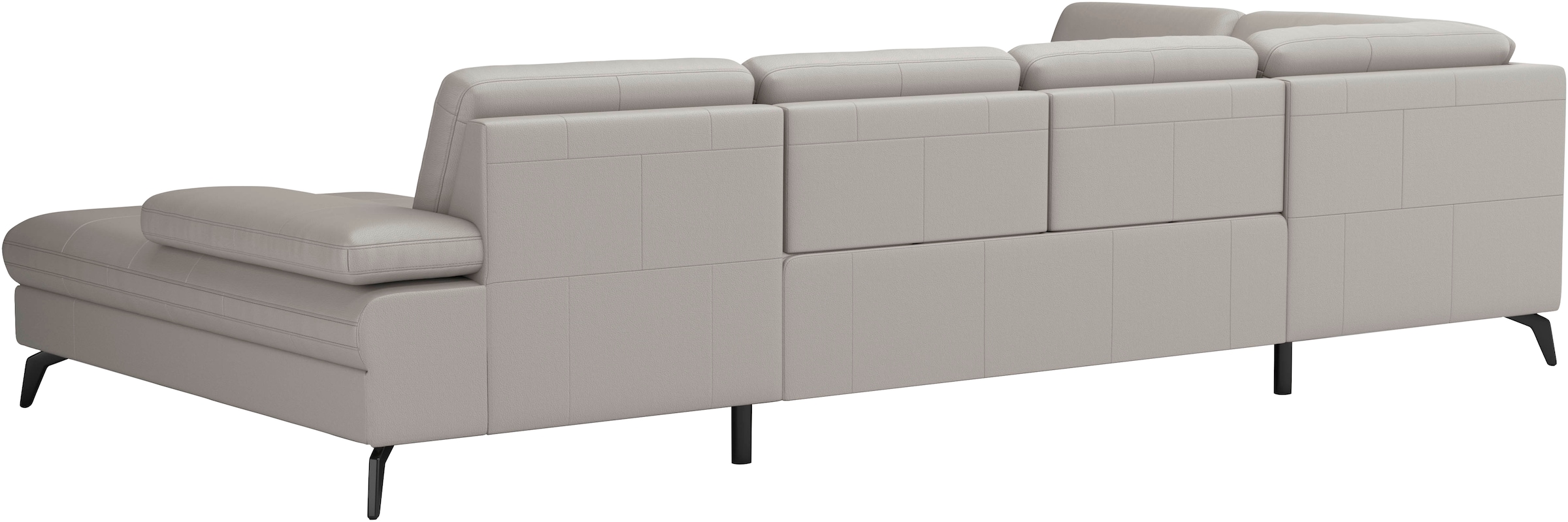 sit&more Wohnlandschaft »Morris U-Form, inkl. Sitztiefenverstellung«, wahlweise mit Armteilverstellung, Bettfunktion & Bettkasten