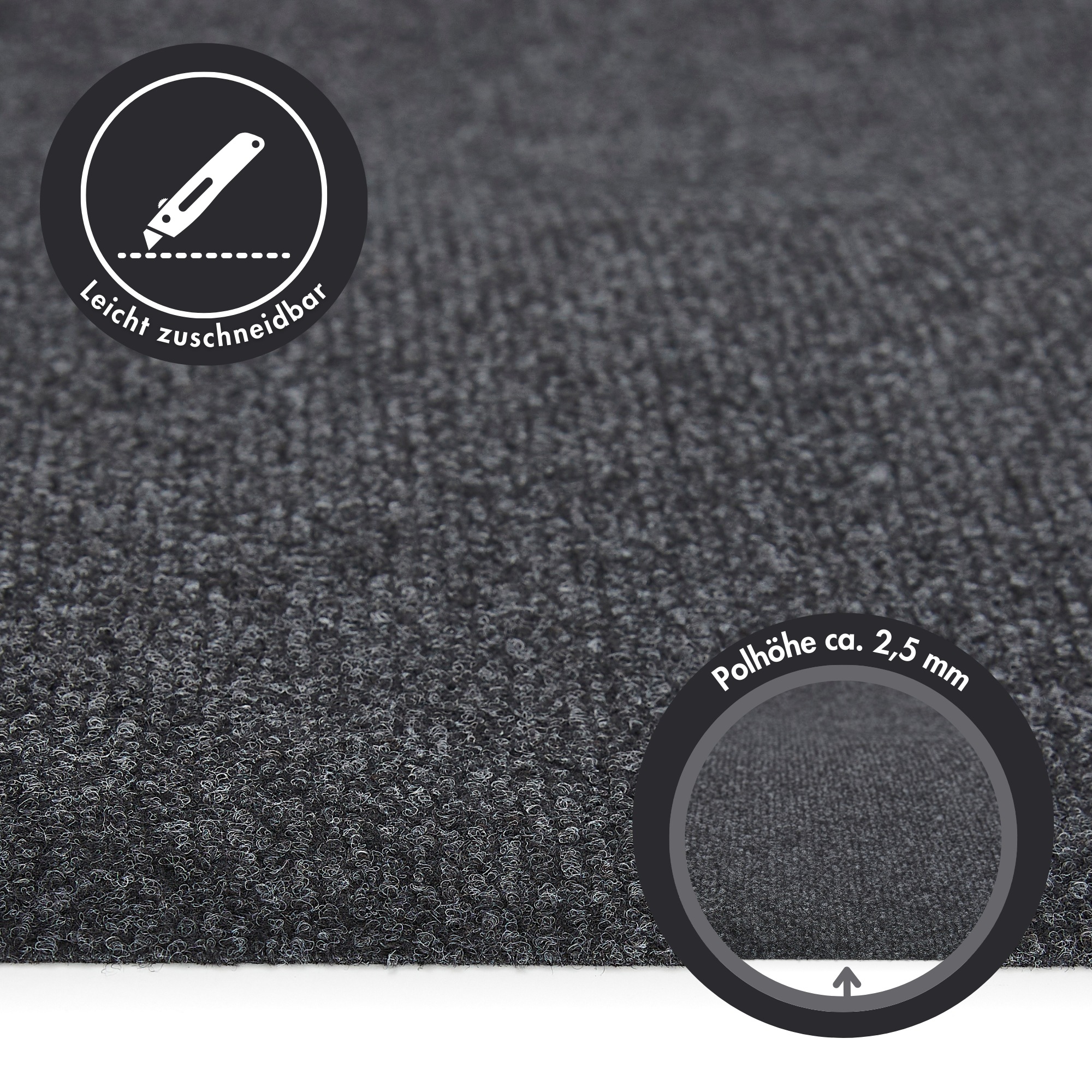 Andiamo Teppichboden "Milo, Nadelfilz, Made in Belgium" rechteckig 2,5 mm H günstig online kaufen