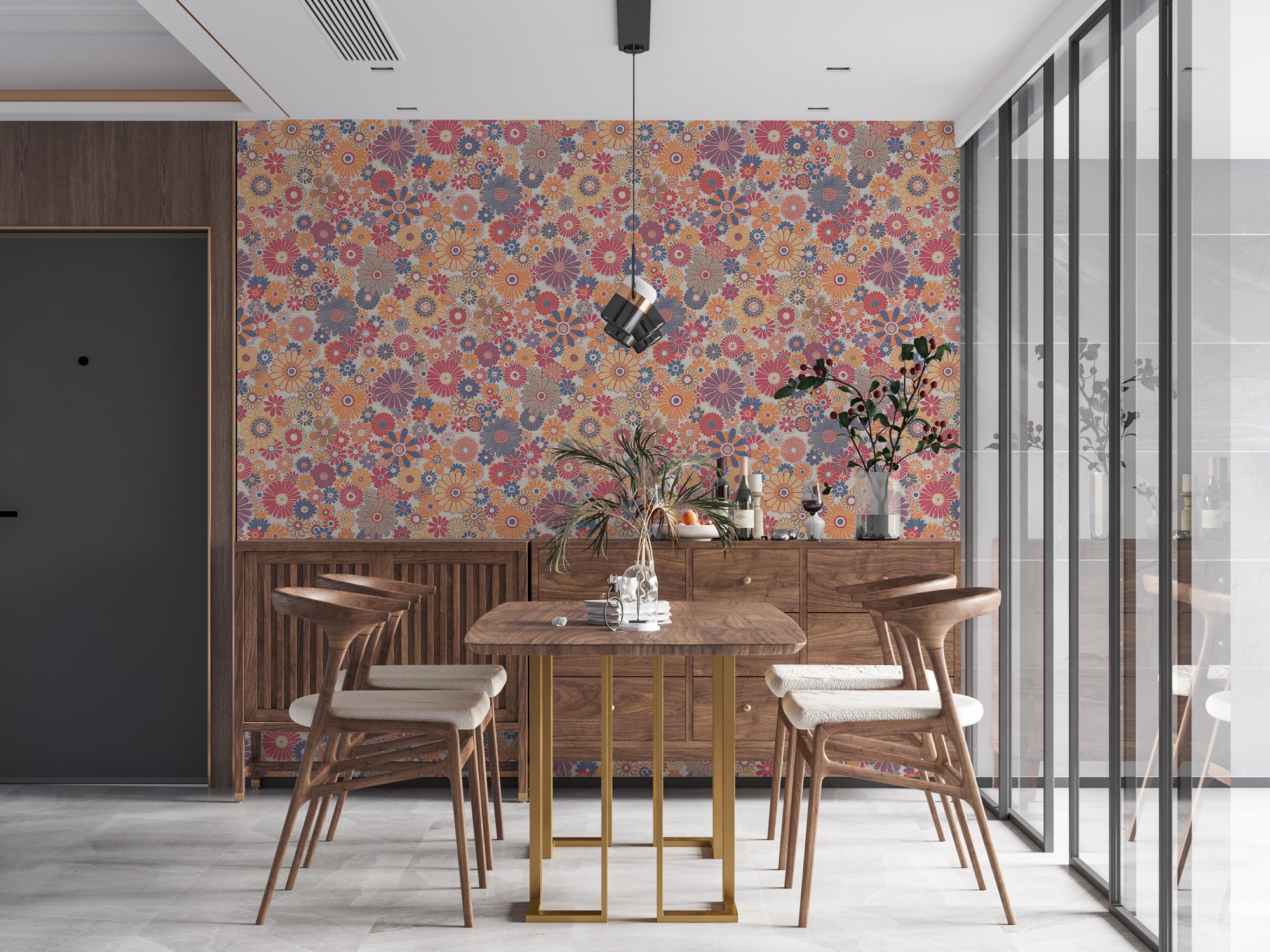 A.S. Création Vliestapete »Retro Chic florale Tapete Mustertapete Retro Blumen«, matt, Vintage Vliestapete für Schlafzimmer Küche Wohnzimmer Floral Design