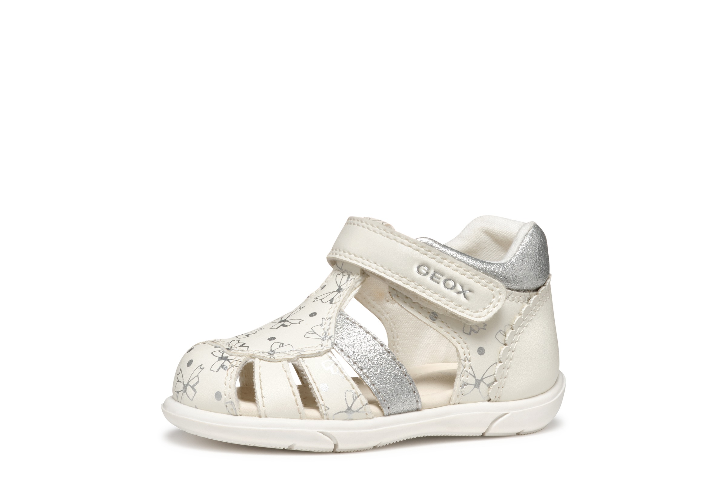 Geox Lauflernschuh »B SANDAL ZAPITO GIRL«  Babyschuh, Sommerschuh, Klettschuh, Größenschablone zum Download