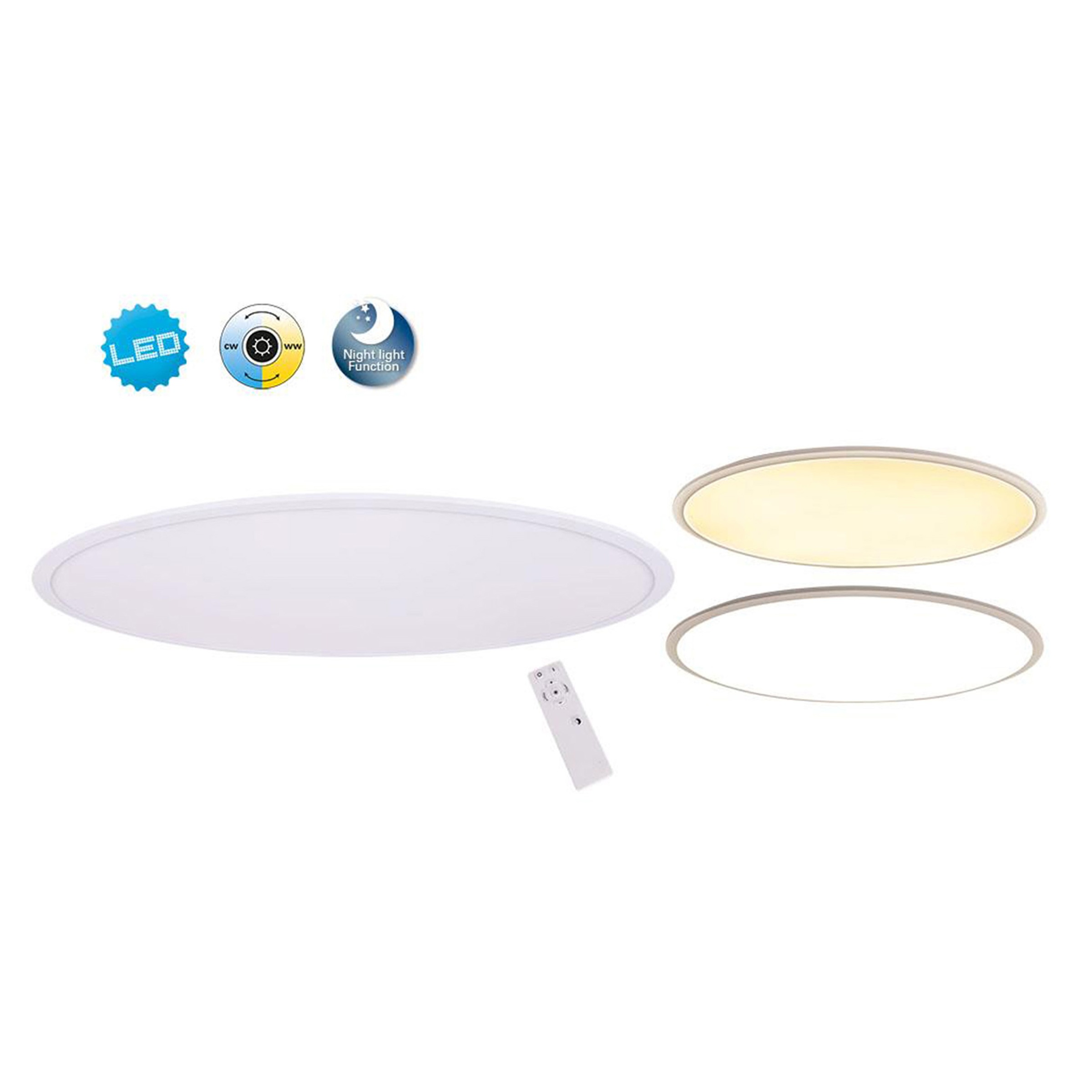 näve LED Deckenleuchte »Amalfi« LED-Modul 1 Stk. warmweiß - kaltweiß oval, günstig online kaufen
