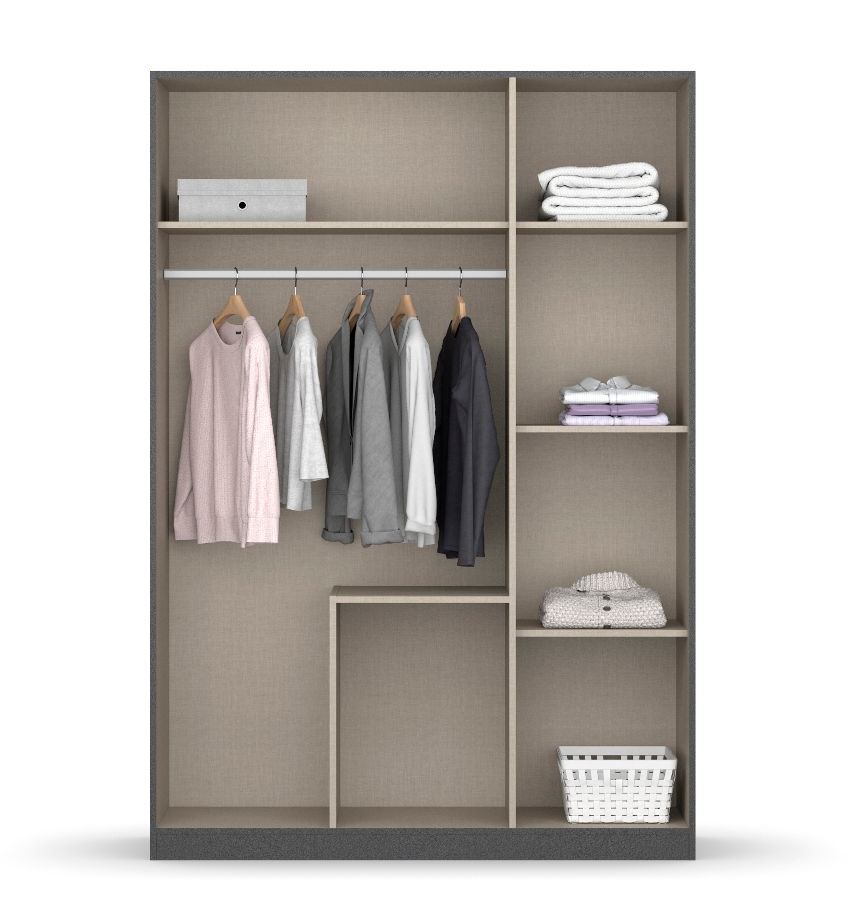 rauch Drehtürenschrank »Holmes«, im Industrial Style, mit Schubkästen, mit oder ohne Spiegel