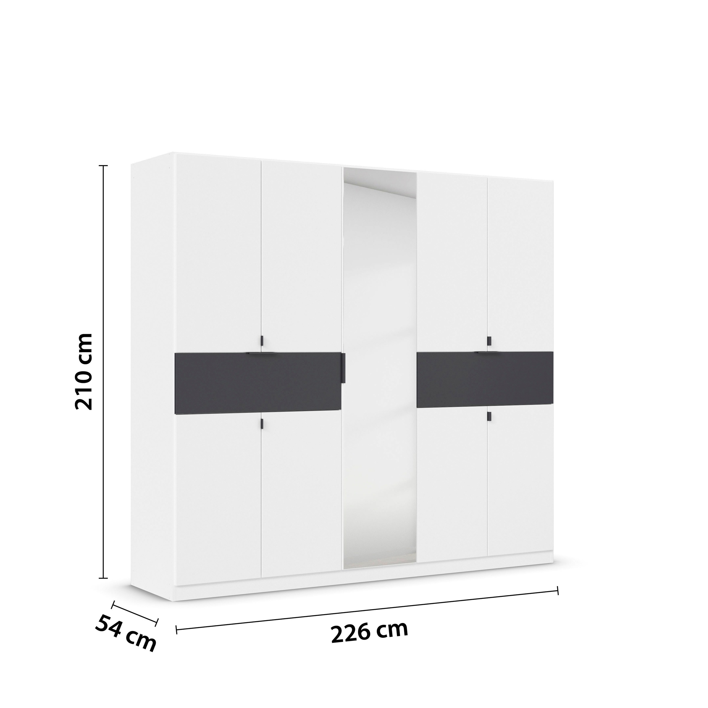 rauch Drehtürenschrank »Kleiderschrank Schrank Garderobe Wäscheschrank TICAO«, (Schubladen in der Höhe variabel positionierbar), mit 2 geräumigen Schubladen, viel Stauraum MADE IN GERMANY
