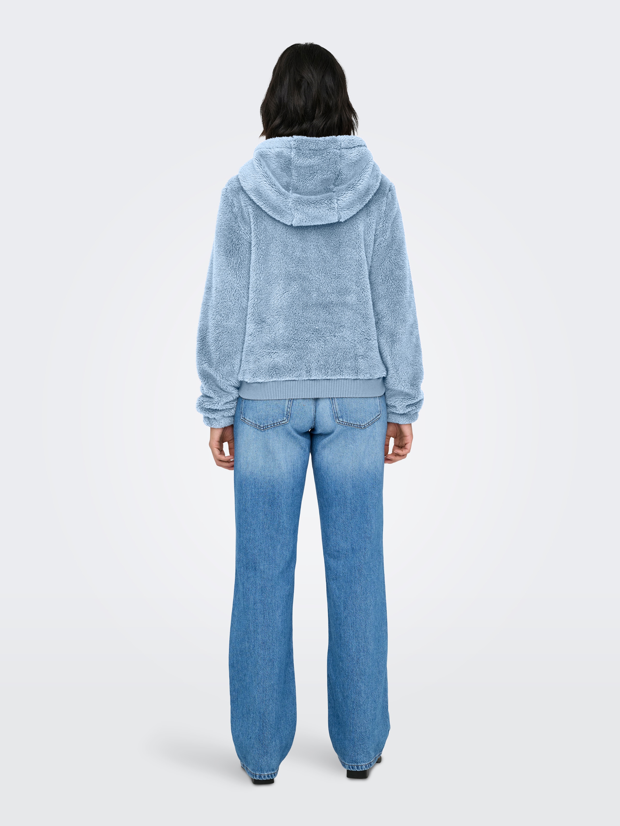 ONLY Kapuzenplüschjacke »ONLNEWANNA CONTACT SHERPA JKT OTW NOOS« mit Kapuze