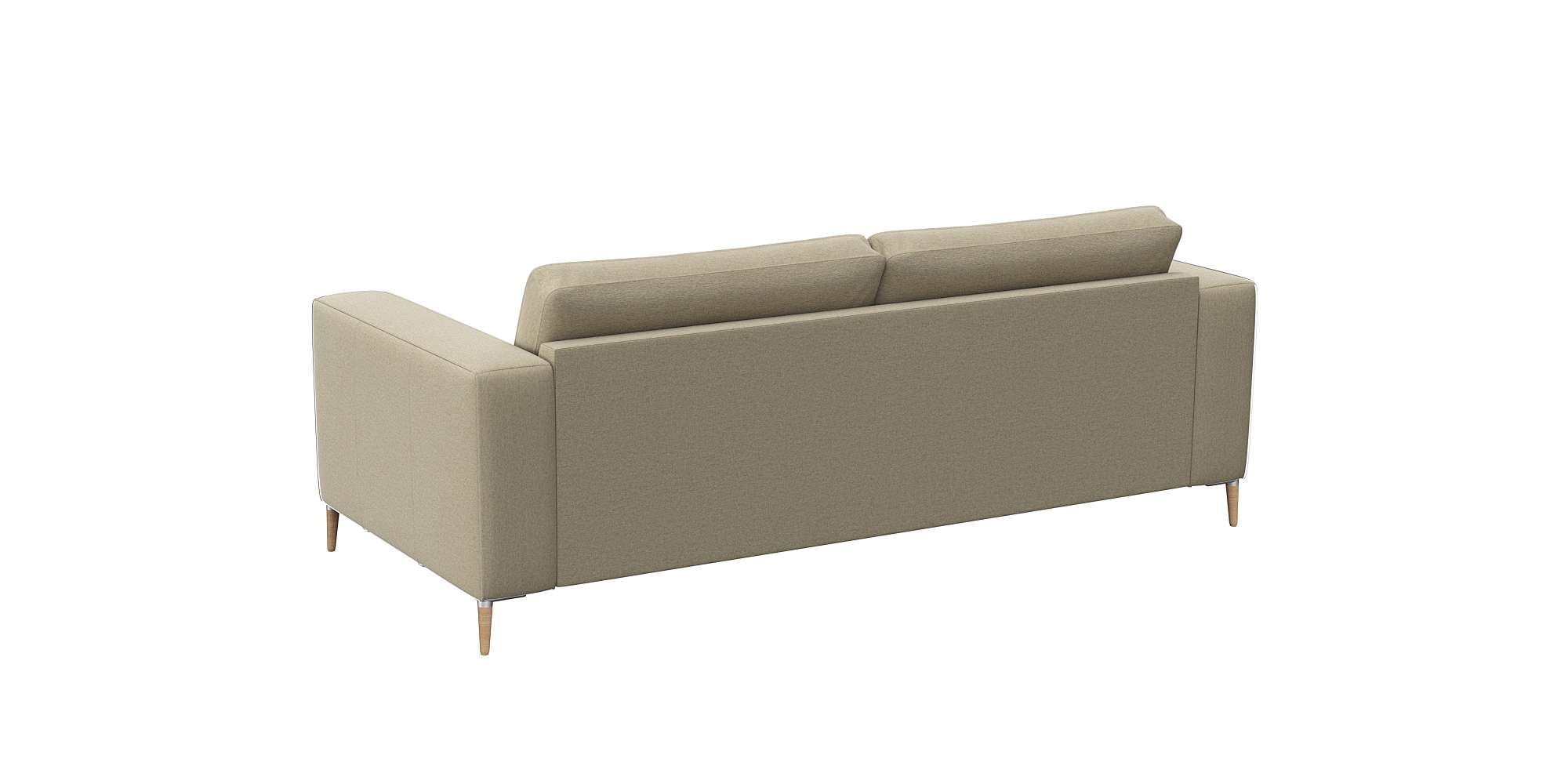 FLEXLUX 2,5-Sitzer »Fiore, super Sitzkomfort durch Kaltschaum,«, breite Armlehnen, Füße Alu+ Eiche