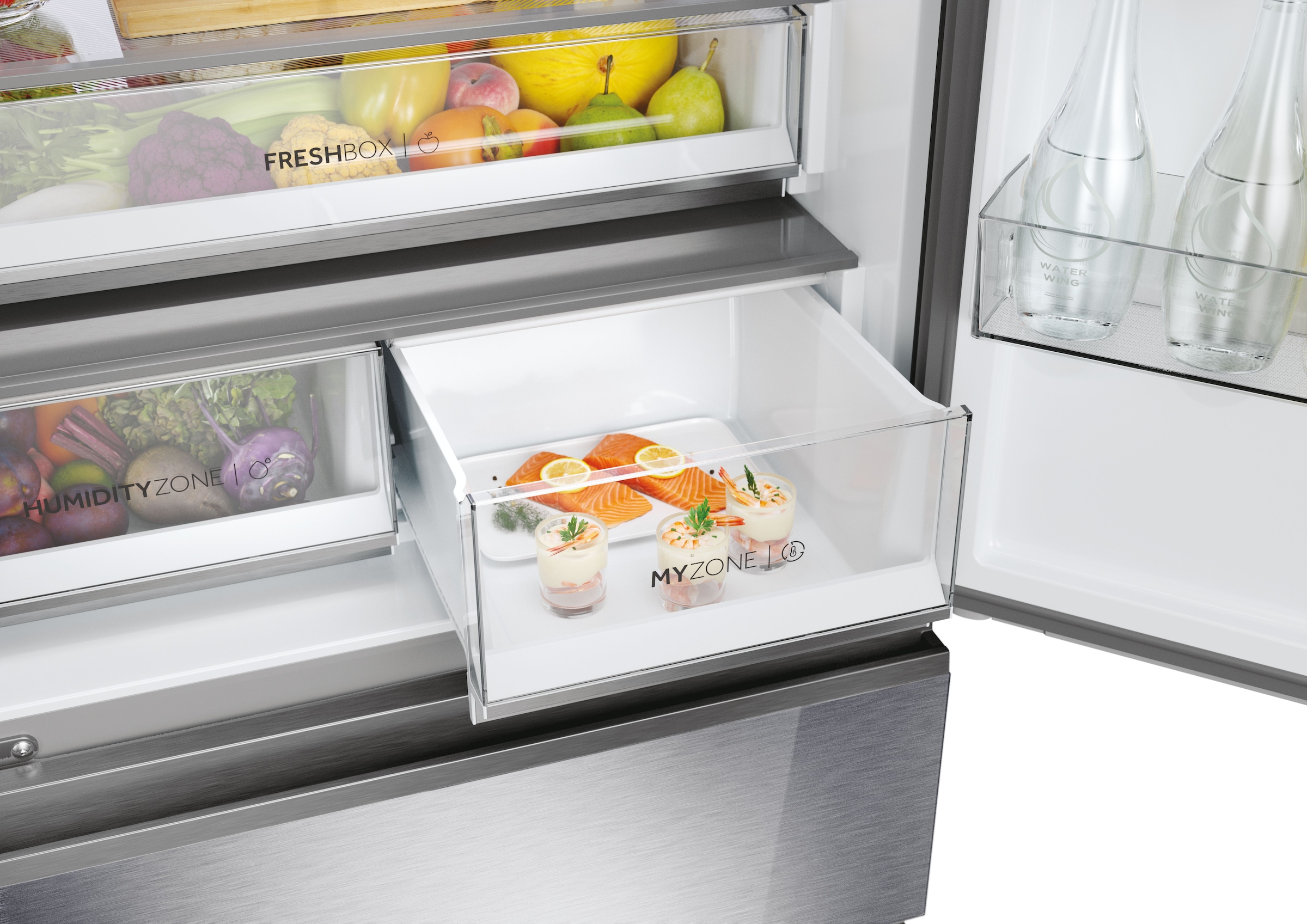 Haier French Door FD 90 SERIES 7 »HFR7819ENGC«, 190 cm hoch, 83 cm breit, Nutzinhalt: 504 Liter, HumidityZone