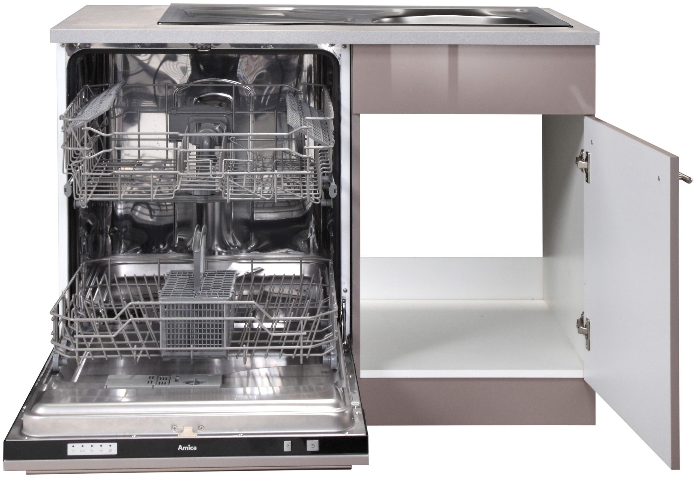 wiho Küchen Spülenschrank »Chicago«, 110 cm breit, inkl. Tür/Sockel für Geschirrspüler