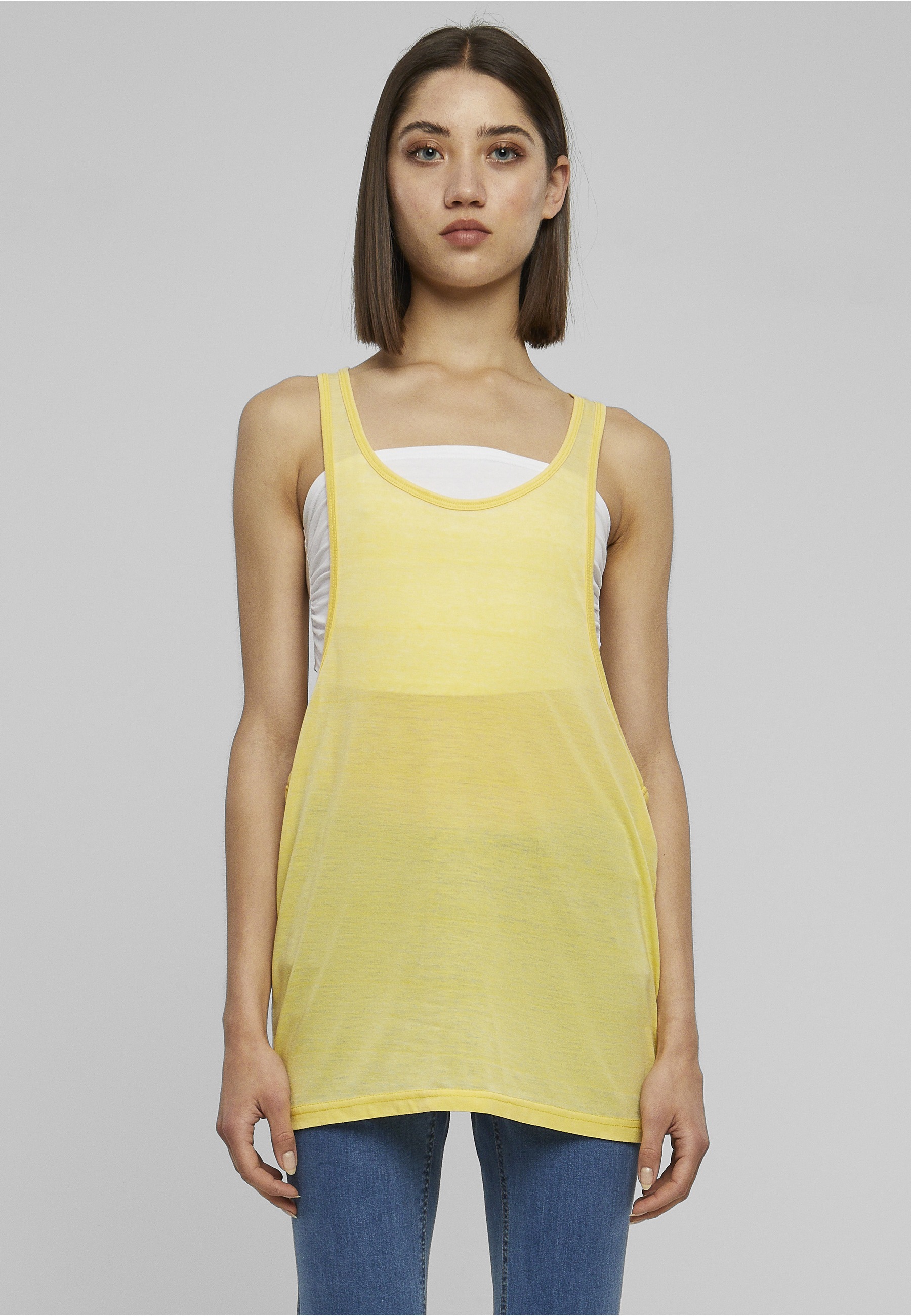 URBAN CLASSICS Tanktop »Urban Classics Damen Ladies Loose Burnout Tank« 1 Stk.