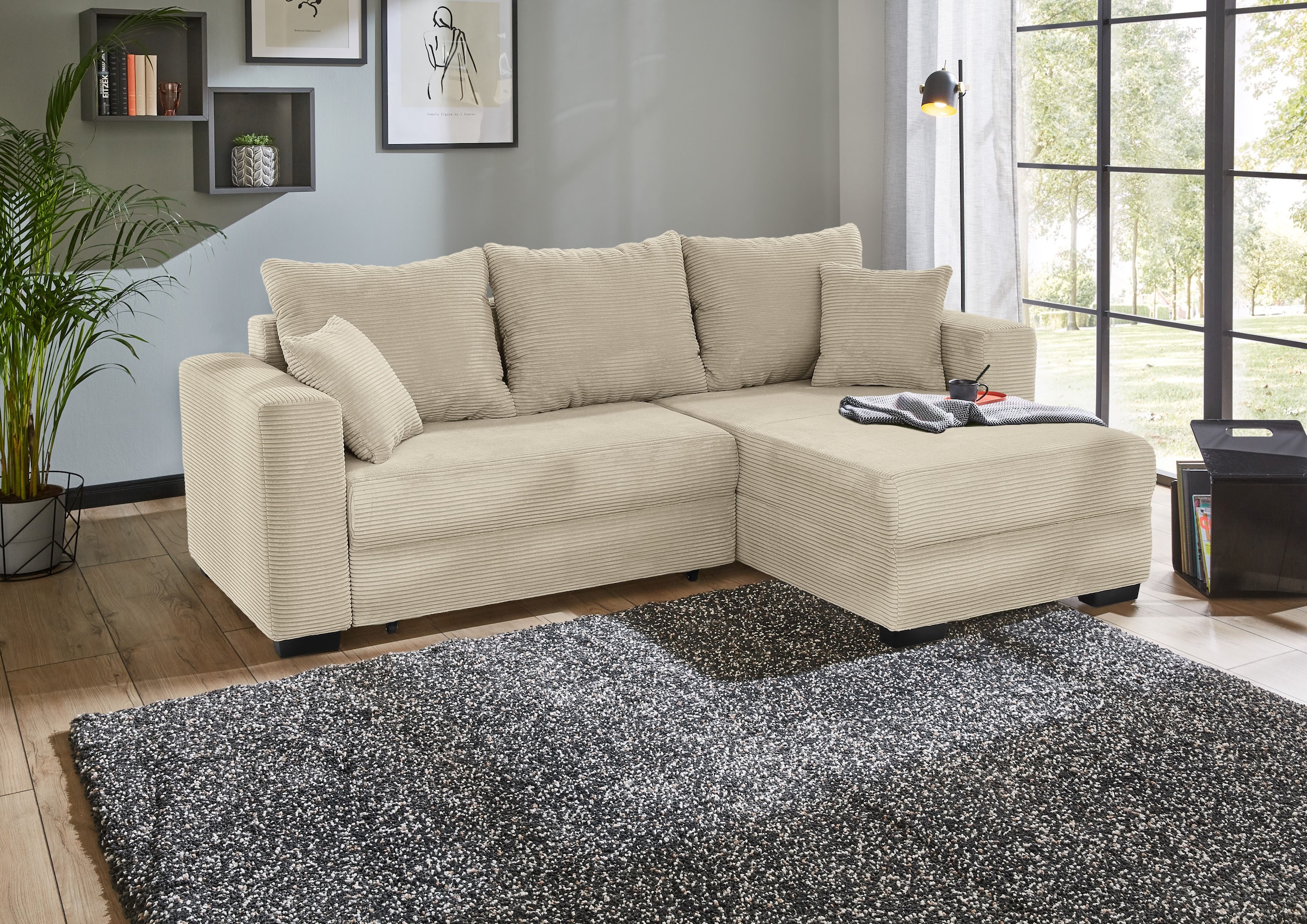 Jockenhöfer Gruppe Ecksofa »Elmau L-Form, B: 235cm« mit Bettfunktion, Bettk günstig online kaufen