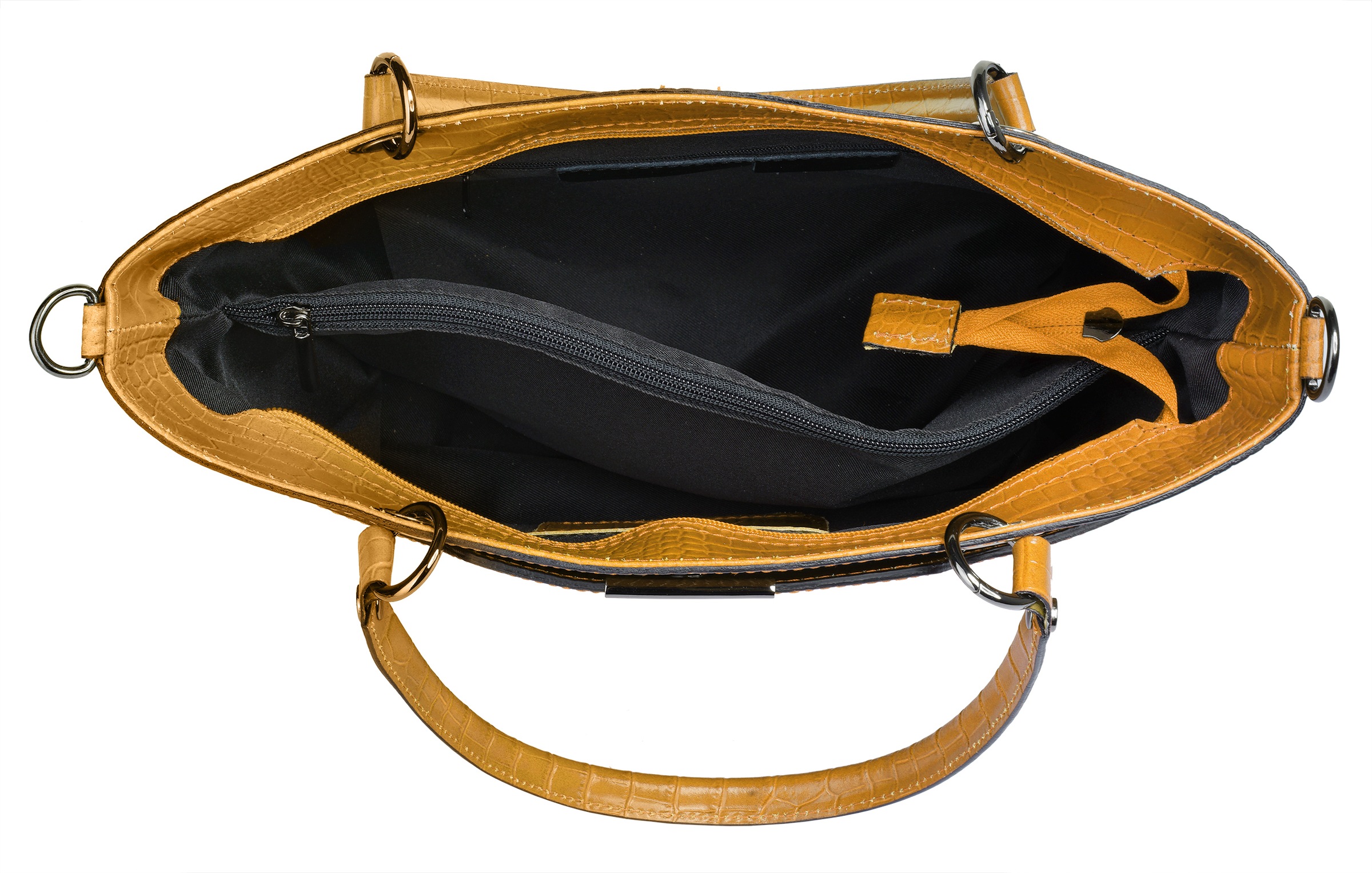 Cluty Henkeltasche, echt Leder, Made in Italy