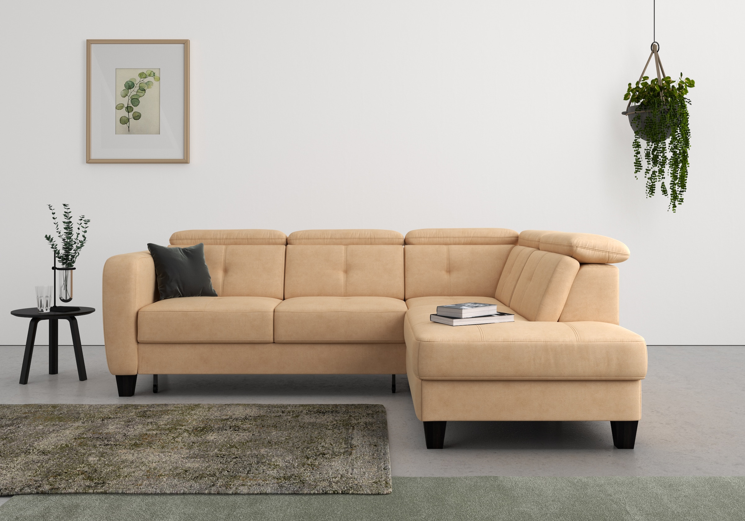 sit&more Ecksofa Belluci L-Form, inklusive Federkern, wahlweise mit Bettfun günstig online kaufen