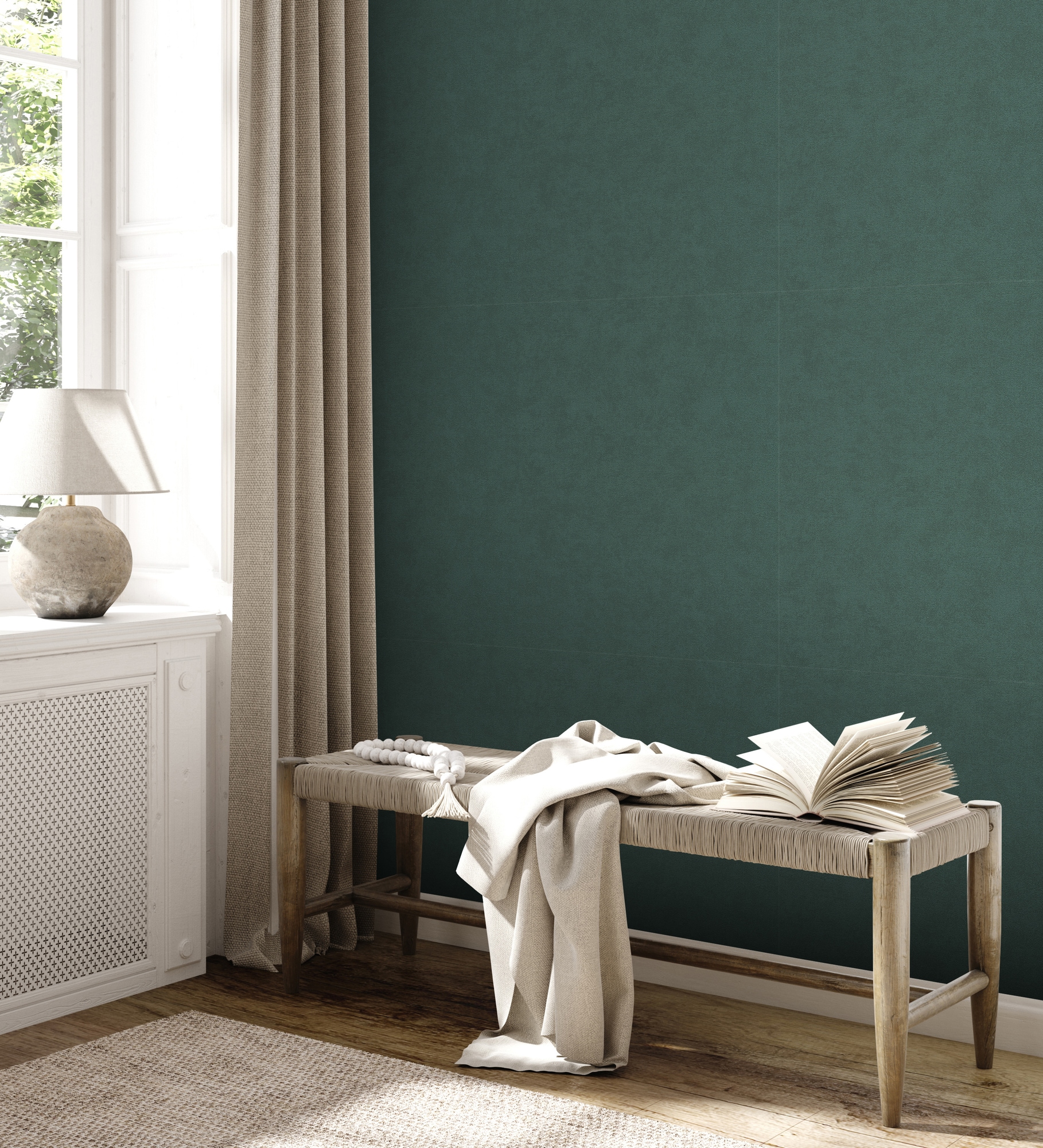 A.S. Création Vliestapete »Casual Living einfarbige Tapete Unitapete mit Struktur Landhaus«, matt, Vliestapete Uni für Schlafzimmer Küche Wohnzimmer Uni Design modern