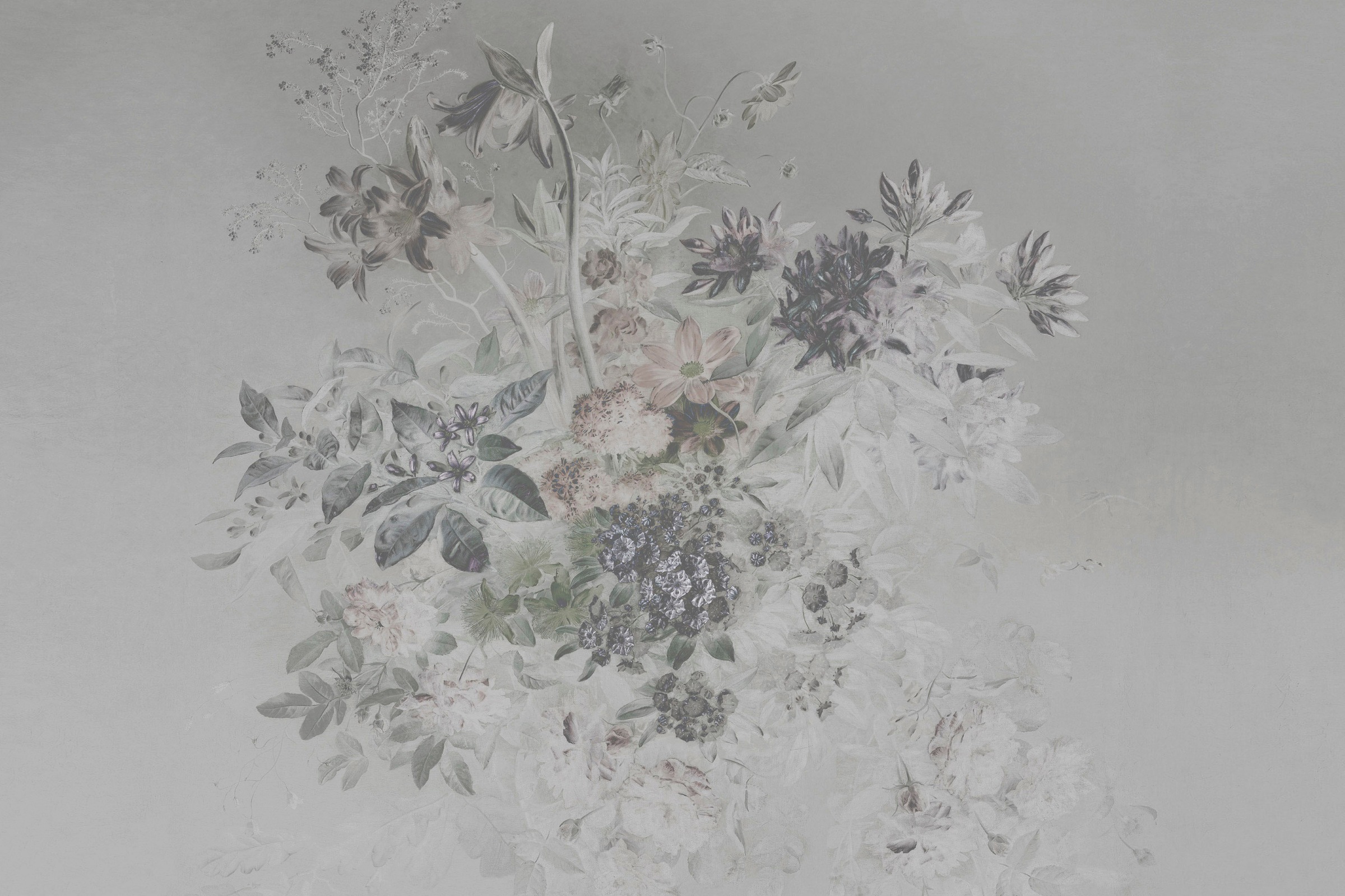 A.S. Création Leinwandbild »bouquet pastel 3«, Kunst-Blumen-Kinder, (1 St.), Keilrahmen Blumen Floral Grau Pastel Leinwand-Bild Wohnzimmer modern