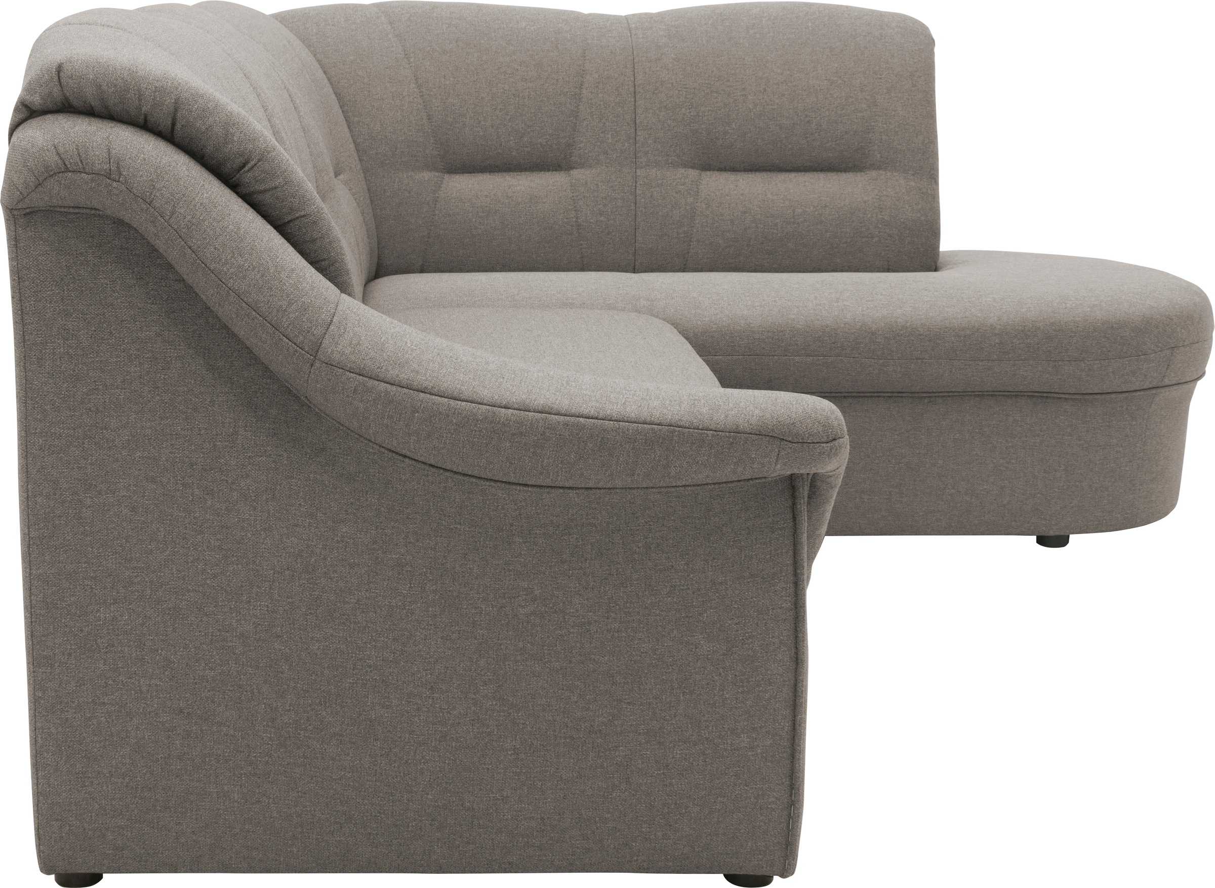 DOMO collection Ecksofa »Faenza für kleine Räume, Stellmaße 232,176cm, komfortabel, L-Form«, mit Ottomane, zeitlos, elegante Armlehnen, wahlweise mit Bettfunktion
