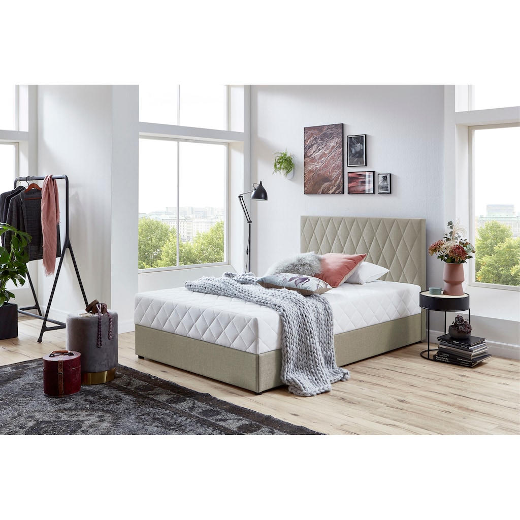 ATLANTIC home collection Boxbett Benita, mit Taschen-Federkernmatratze und Bettkasten