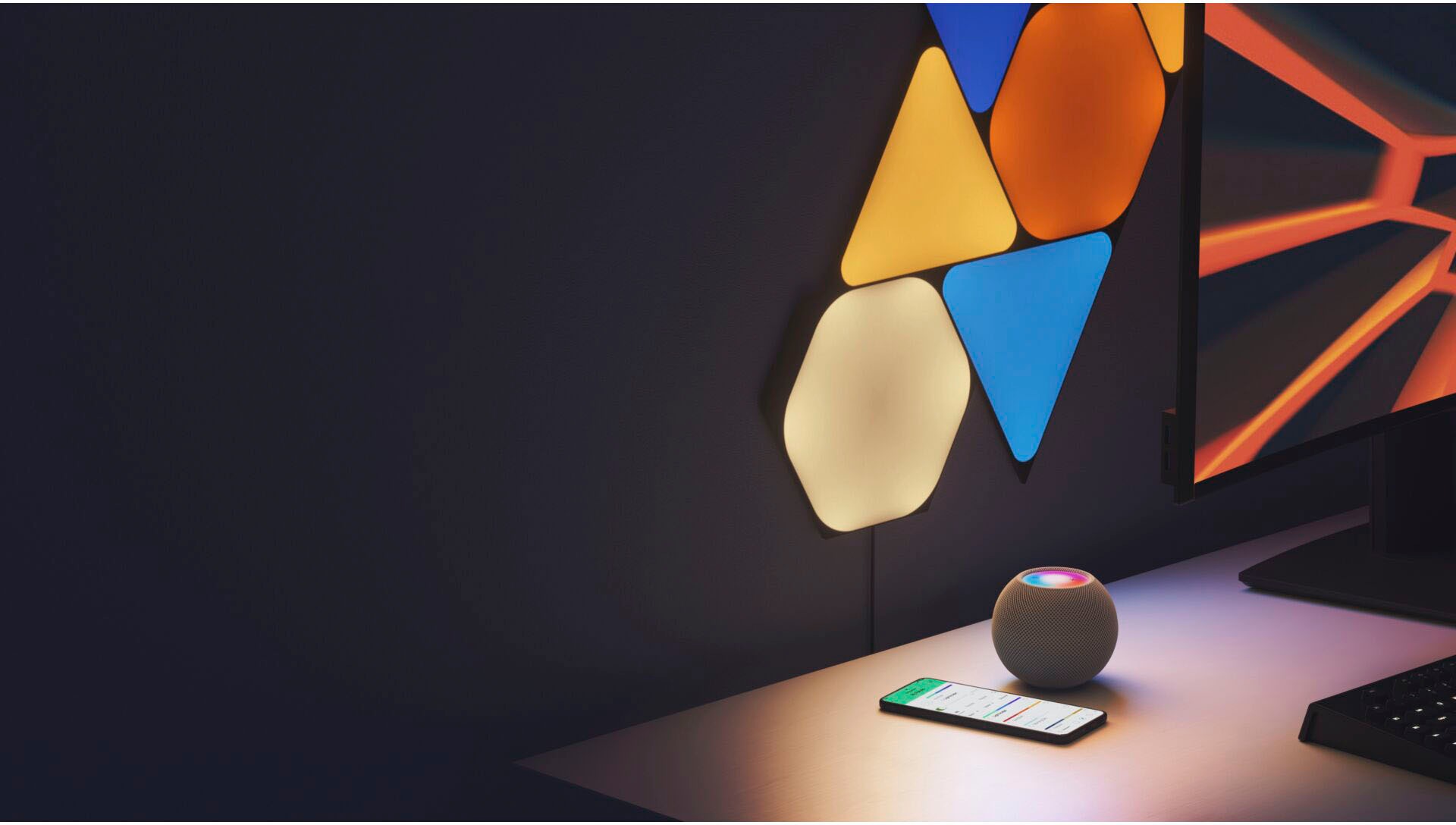 nanoleaf LED Dekolicht »Nanoleaf Shapes Ultra Black Hexagons Starter Kit - 9PK«, Starter Kit - 9 PK, Modulares Stecksystem, Smarte Technologie