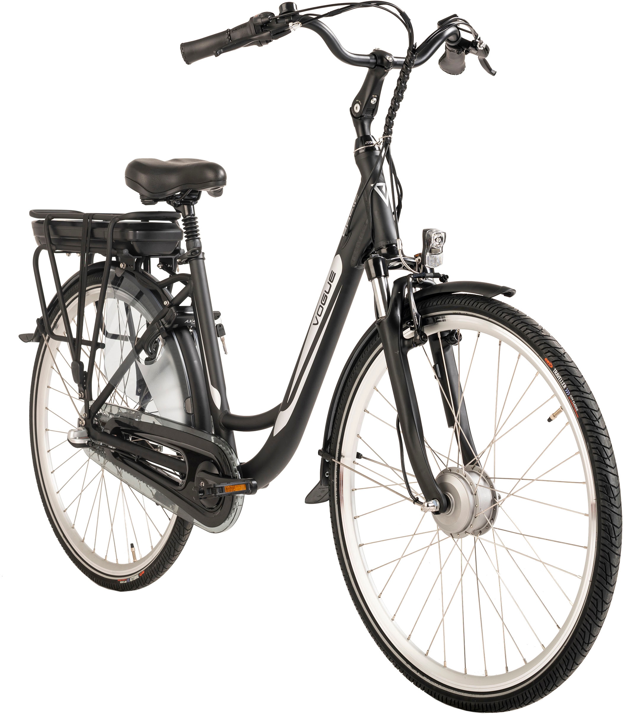 VOGUE BIKE E-Bike »Basic«, 3 Gang, Shimano, Nexus, Frontmotor 250 W, Pedelec, Elektrofahrrad für Damen u. Herren