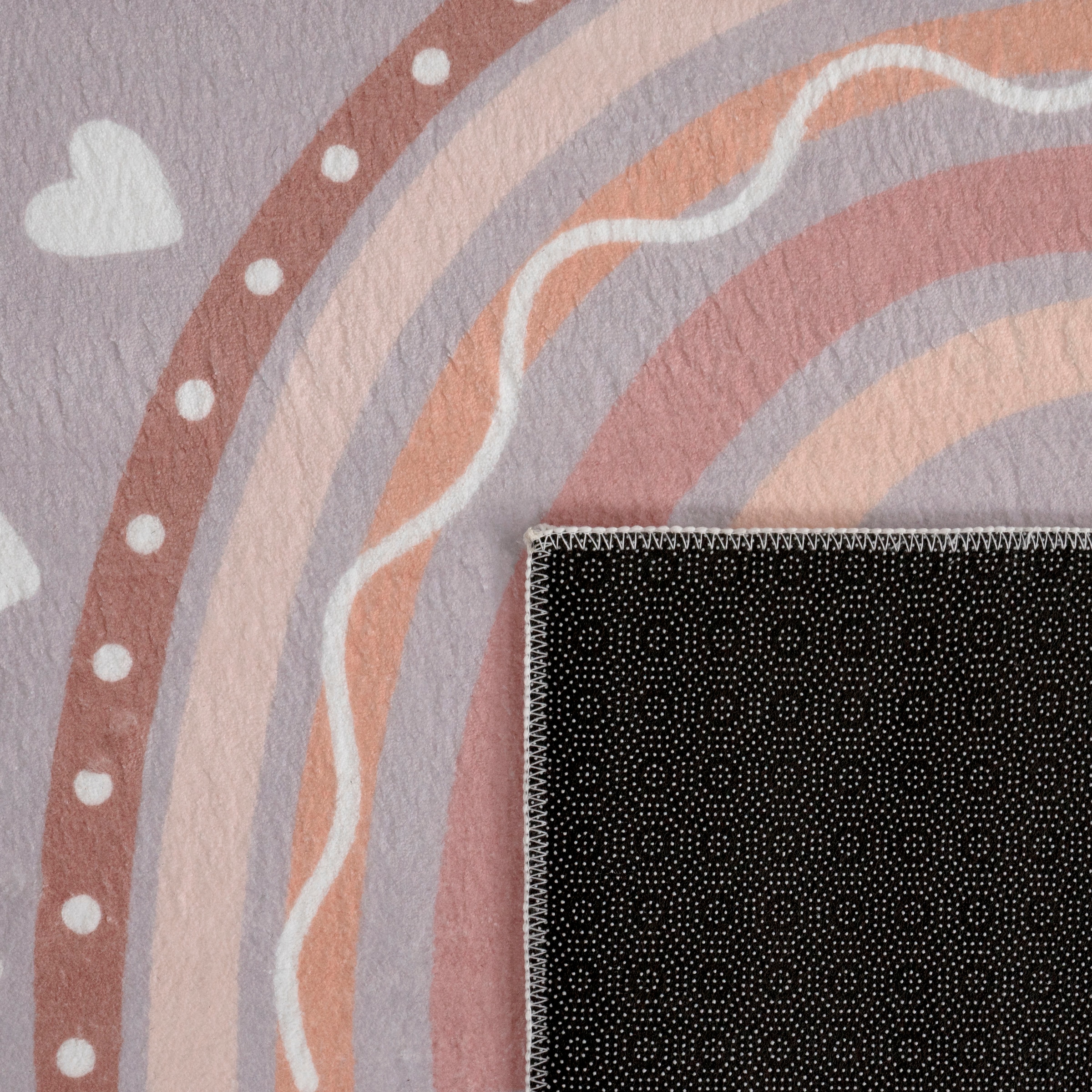 Paco Home Kinderteppich »Eliz 392«, rechteckig, 12 mm Höhe, Kurzflor, Spielteppich, Patchwork-Muster, Motiv Punkte & Regenbogen