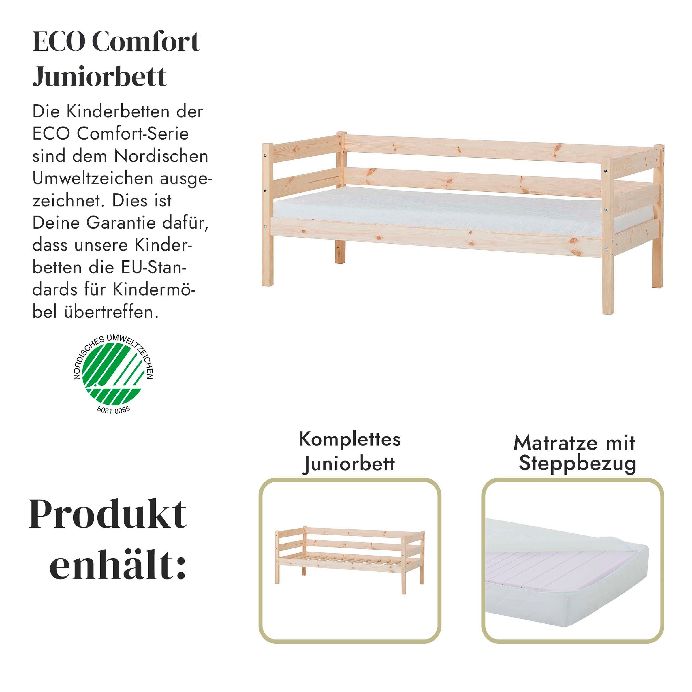 3. Bild von Hoppekids Einzelbett »ECO Comfort«, (Set), mit Rollrost in 8 Farben, wahlweise mit Matratze und Absturzsicherung