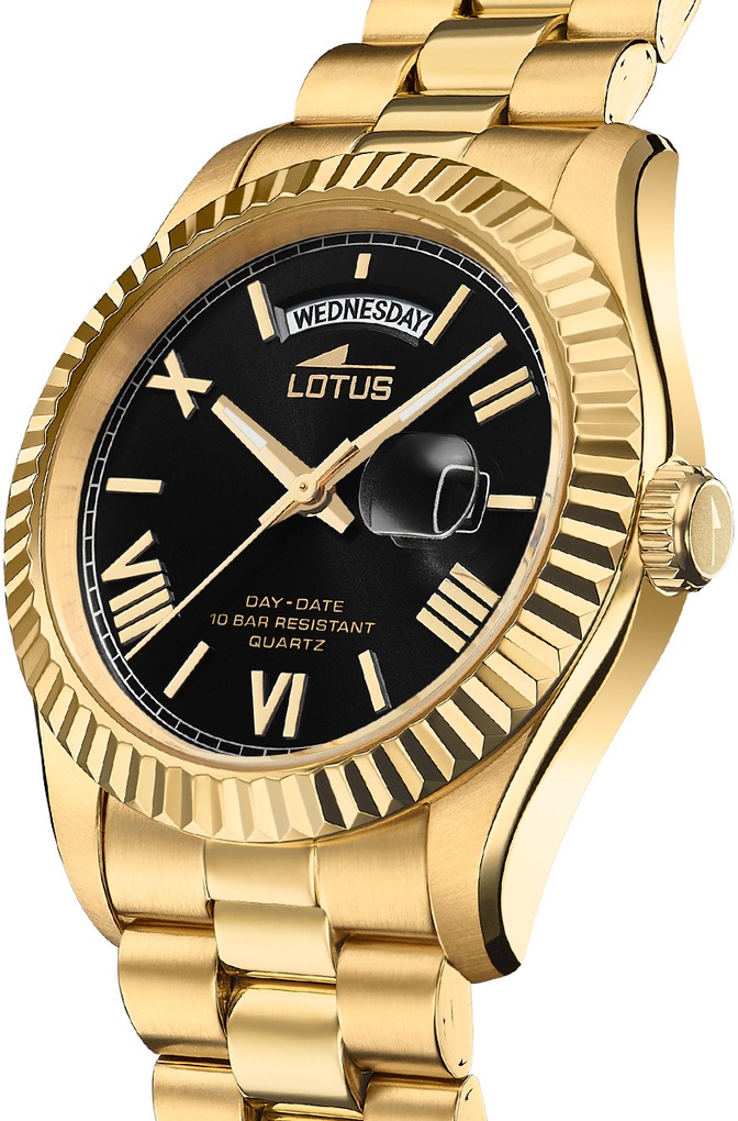 Lotus Quarzuhr, Armbanduhr, Herrenuhr, Damenuhr, bis 10 bar wasserdicht, Datum