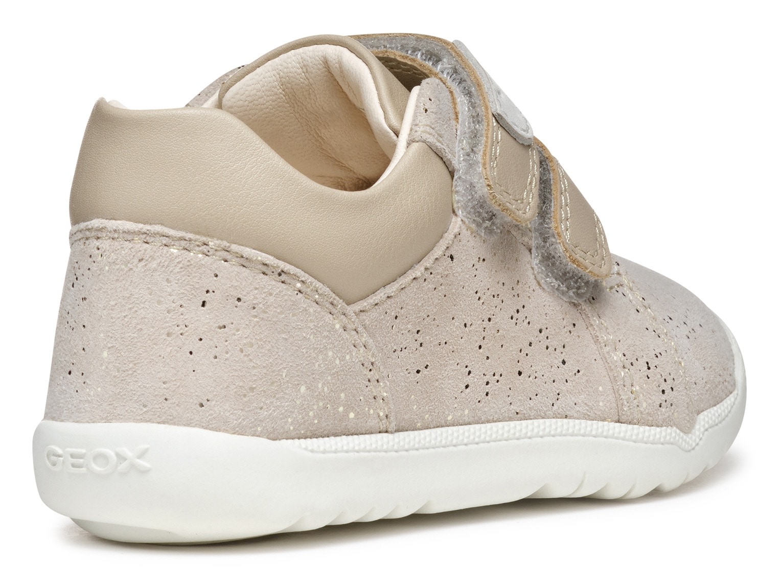 Geox Lauflernschuh »B MACCHIA GIRL«, Glitzerschuh, Babyschuh, Klettschuh mit feinem Glitter