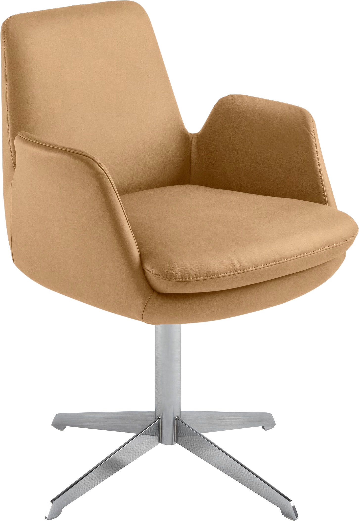 K+W Komfort & Wohnen Drehstuhl »Cube« () Rückholfunktion, Untergestell Edel günstig online kaufen