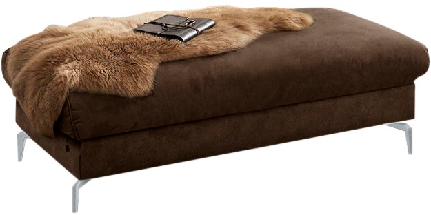 W.SCHILLIG Polsterhocker »piedroo, Designsofa mit tollem Sitzkomfort, bequem, L-Form«, Füße in Silber matt