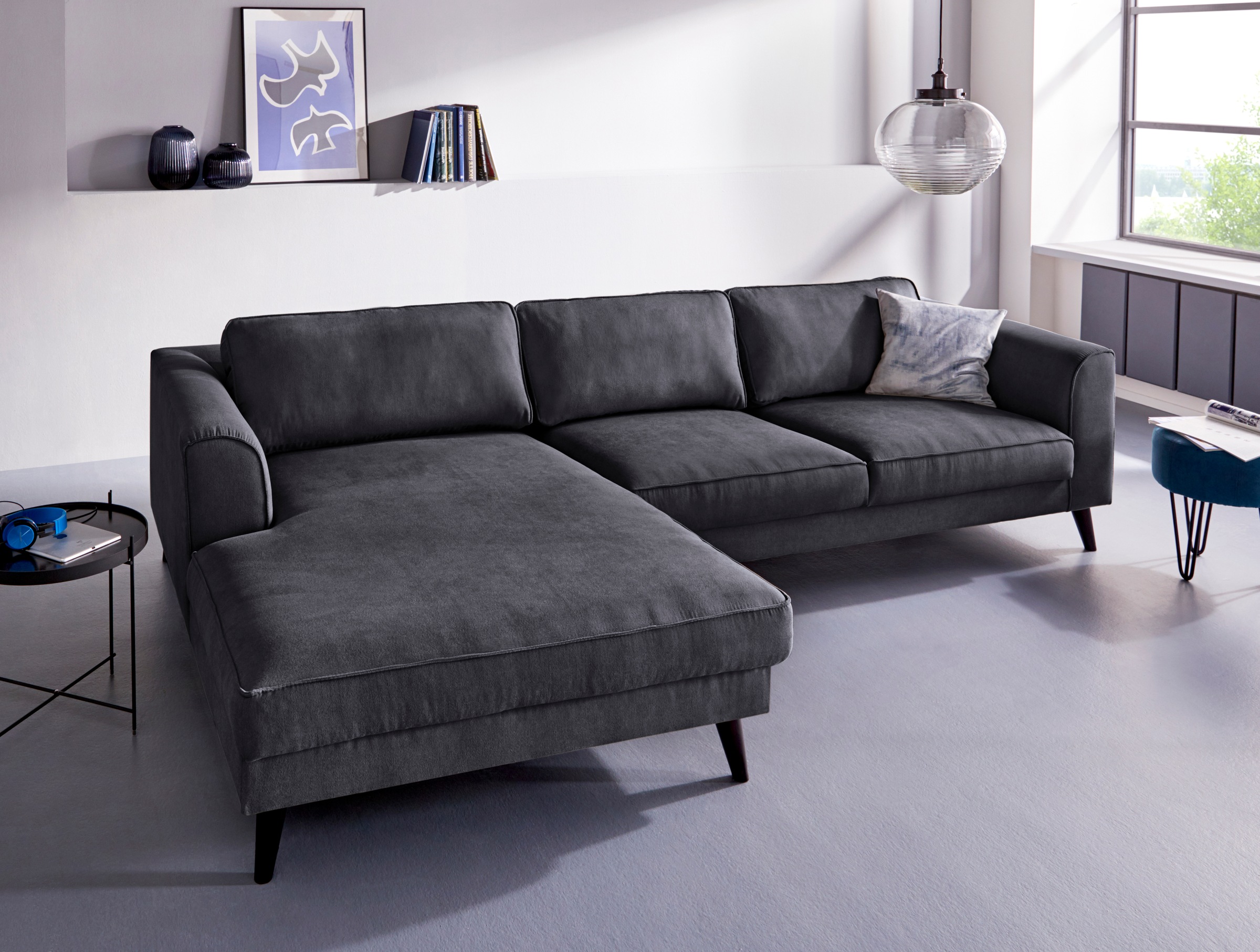 INOSIGN Ecksofa »Lumber Jack, elegant und bequem, Breite 280, hoher Fuß, L-Form«, in moderner Optik