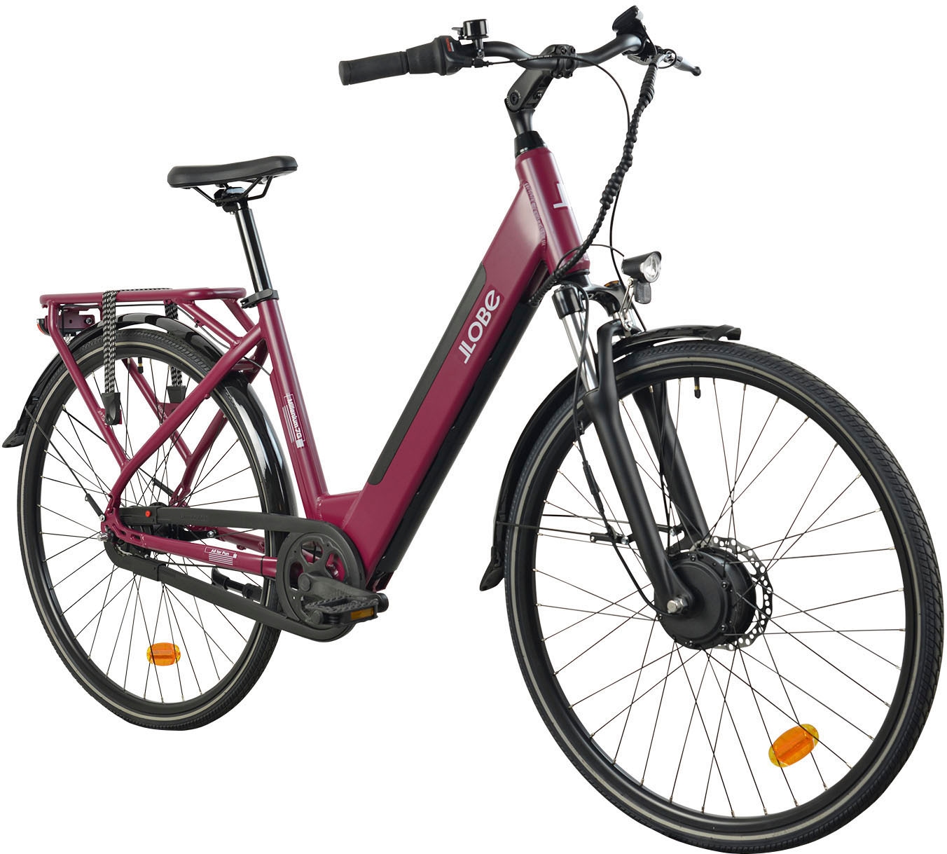 LLobe E-Bike »City E-Bike 28" Millenium 7G«, Frontmotor 250 W