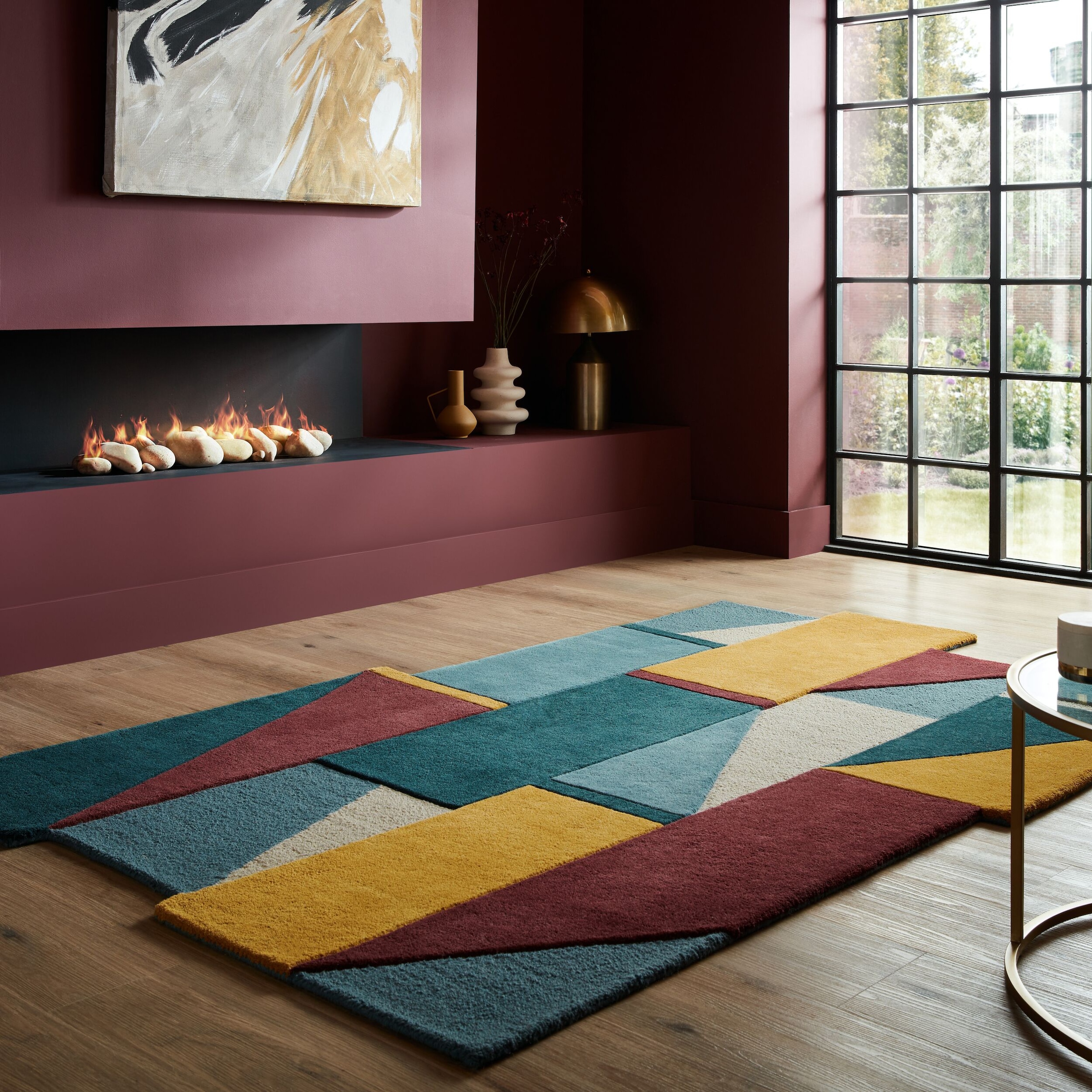 FLAIR RUGS Wollteppich »Shuffle Shaped« rechteckig 10 mm Höhe Shuffle-förmiger Wollteppich