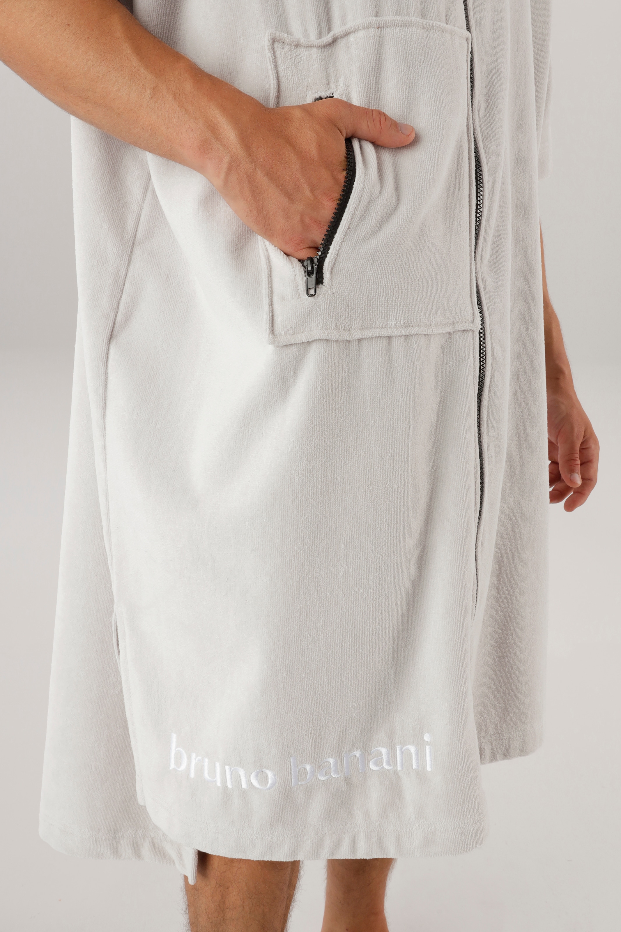 Bruno Banani Badeponcho »Daniel, ideal für Sauna, Spa & im Urlaub, Damen & Herren« 1 Stk. Surfponcho, 100% Baumwolle, Frottee, Strand, Sport