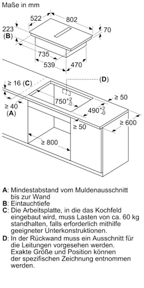 BOSCH Kochfeld mit Dunstabzug »PVQ811F15E«, PVQ811F15E