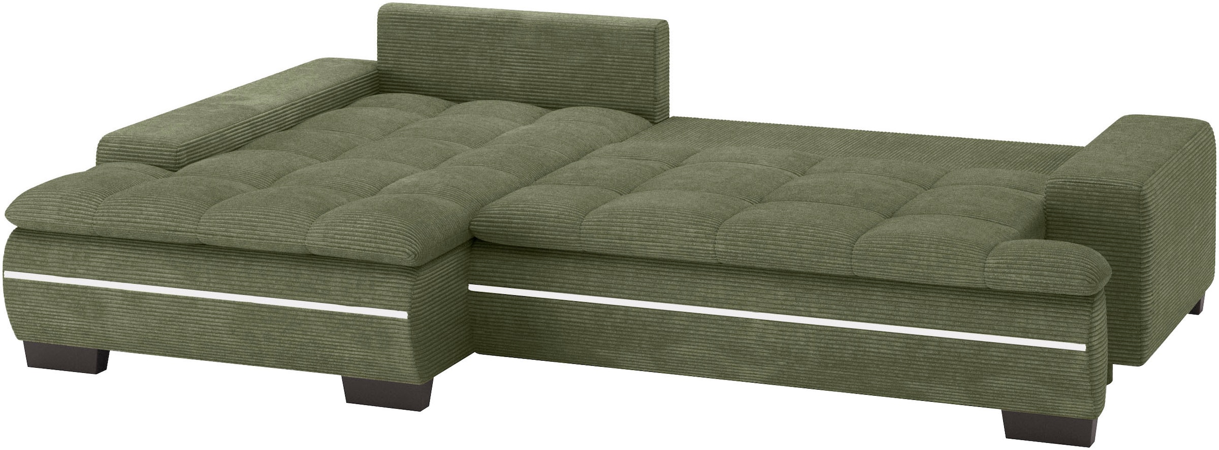 Mr. Couch Ecksofa »Haiti II, L-Form«, RGB-LED Beleuchtung, Kaltschaum, wahlweise mit Bett, Bettkasten