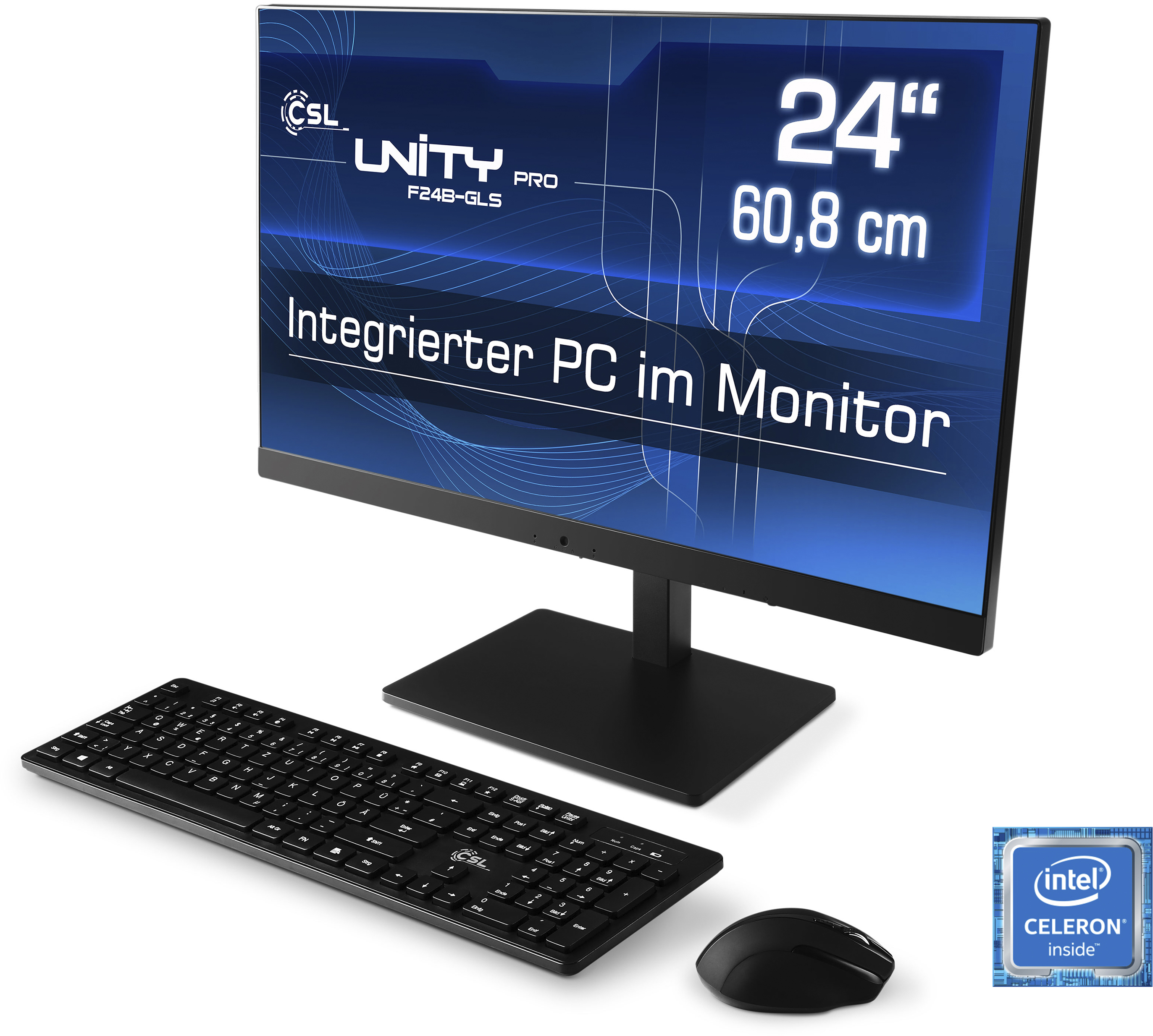 All-in-One PC »Unity PRO F24B-GLS«, eingebaute HD-Webcam inkl. Mikrophon mit...