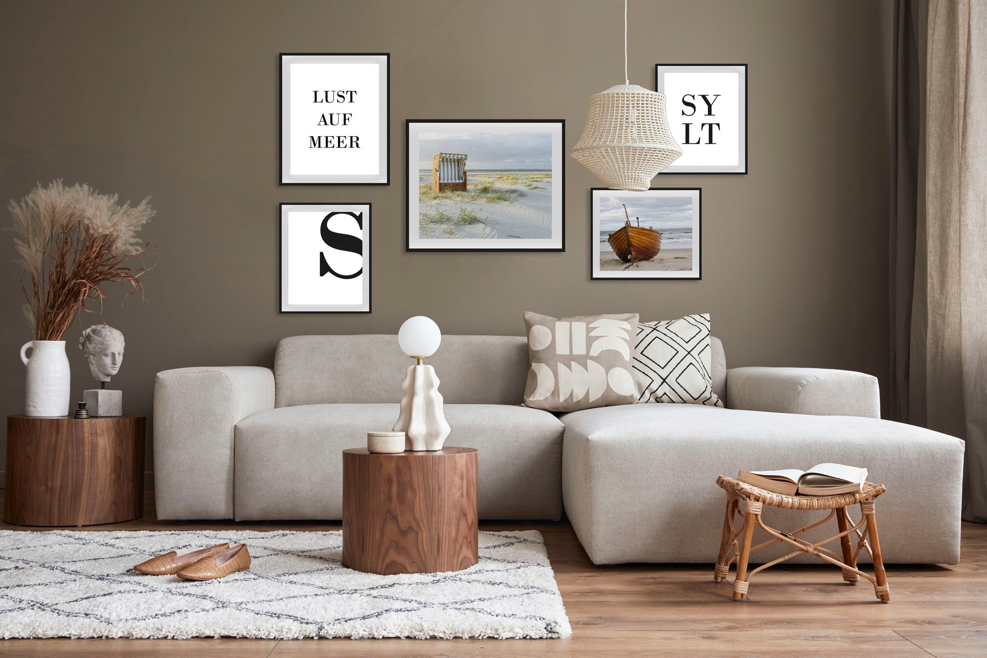 queence Bild »Sylt«, Strand-Deutschland-Schriftzug-Meer-Meer Bilder-Schiffe günstig online kaufen