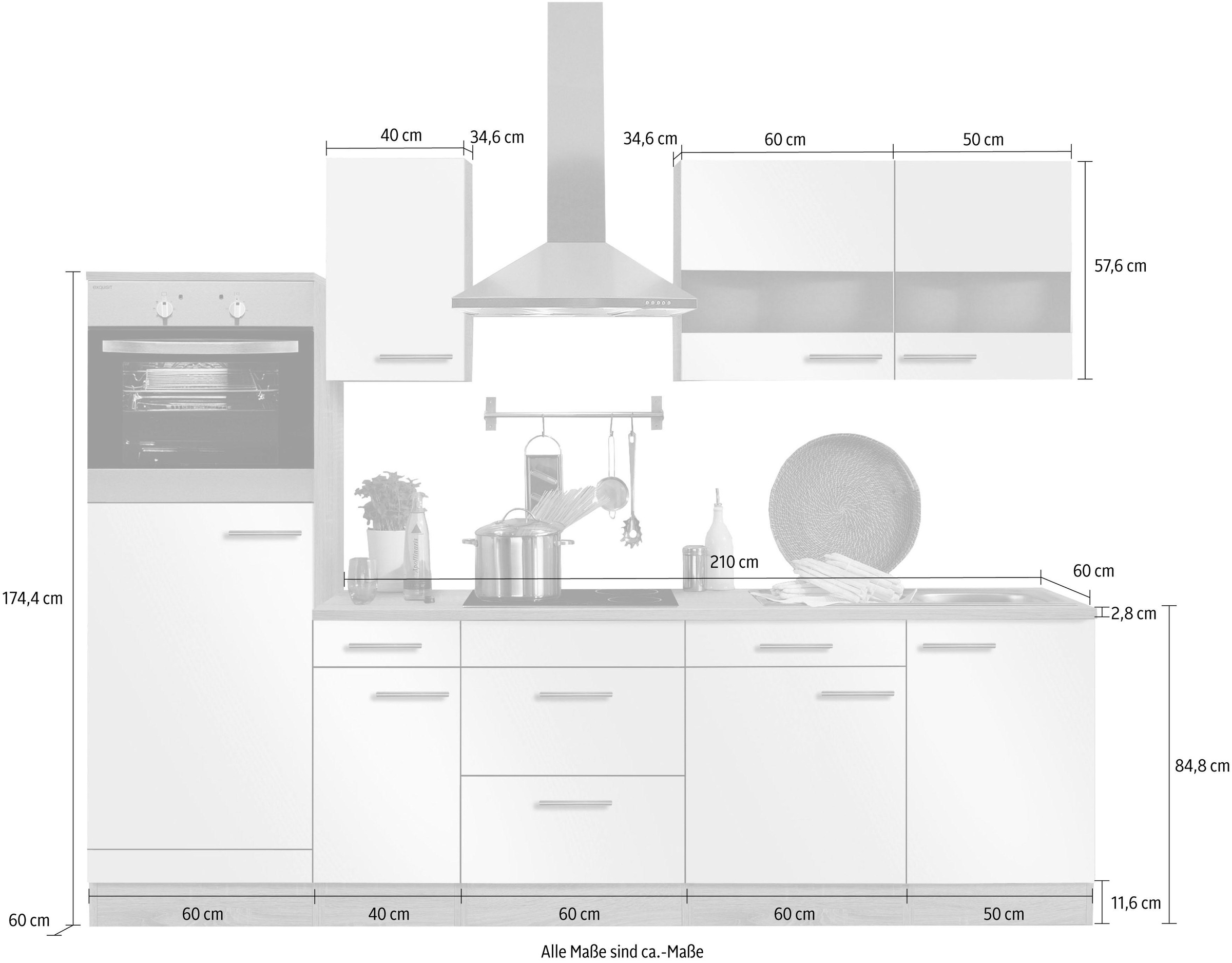 OPTIFIT Küchenzeile cm »Kalmar«, Breite ohne E-Geräte, 270 online bestellen