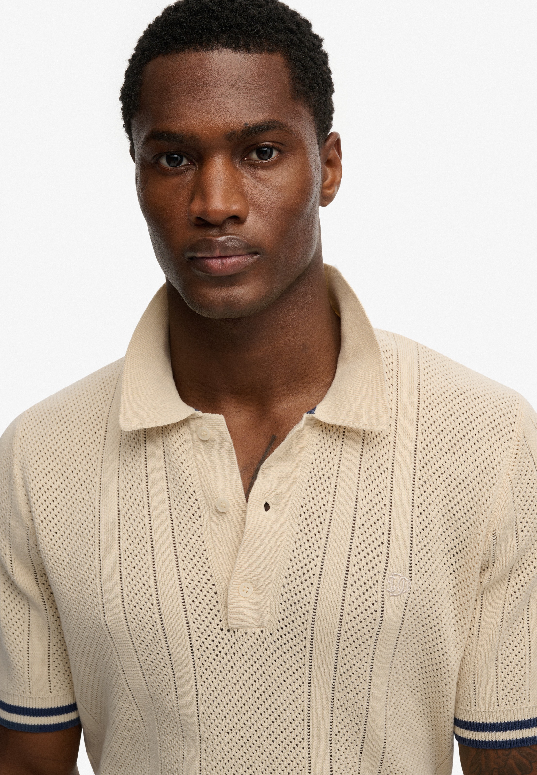 Superdry Poloshirt »KNITTED TEXTURE S/S POLO« Baumwolle, relaxed fit