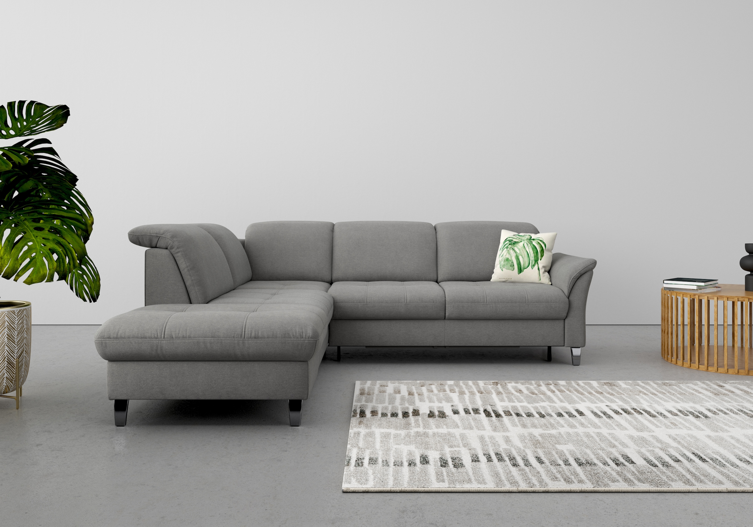 sit&more Ecksofa »Maggiore L-Form«, wahlweise mit Kopfteilverstellung, Bettfunktion und Stauraum