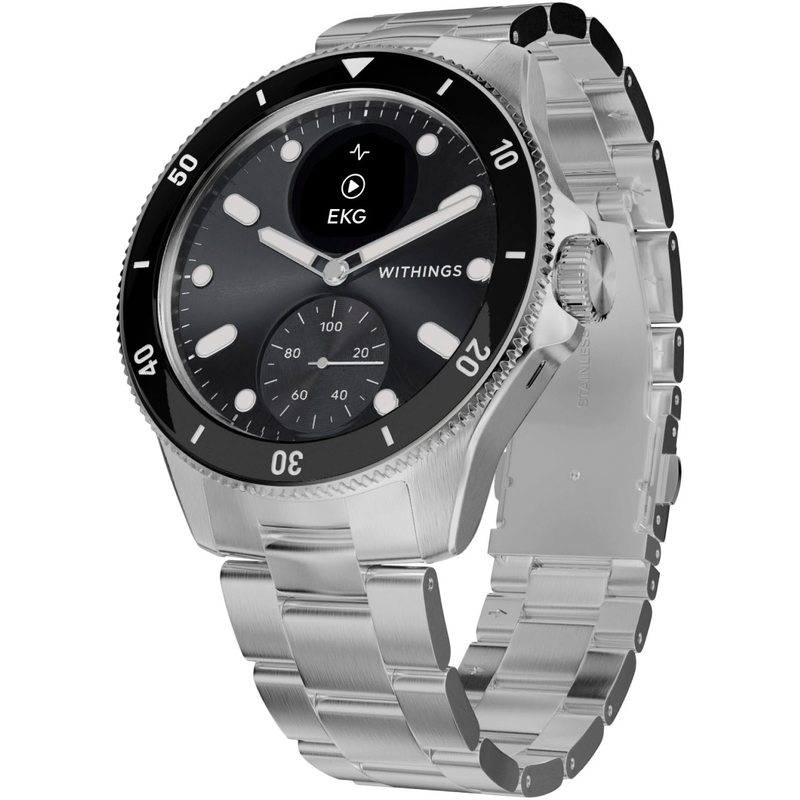 WITHINGS Smartwatch »ScanWatch Nova 42mm Black, bis 35 Tage Akku, Wasserdicht bis 100 M« (1, 6 cm / 0, 63 ′′) schwarz