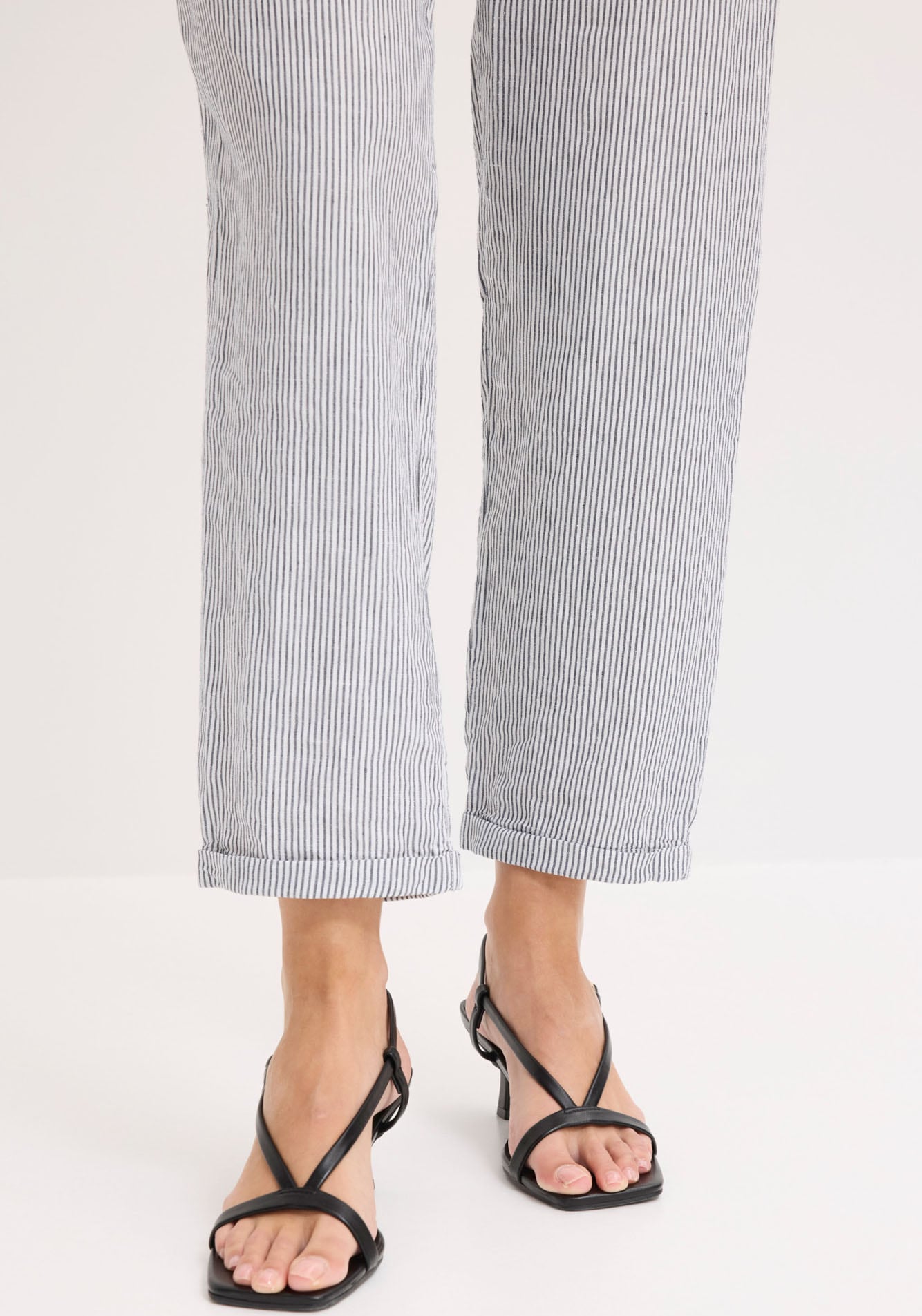 bonprix Leinenhose  aus Leinen und Lyocell, mit Elastik-Bündchen, Regular Fit